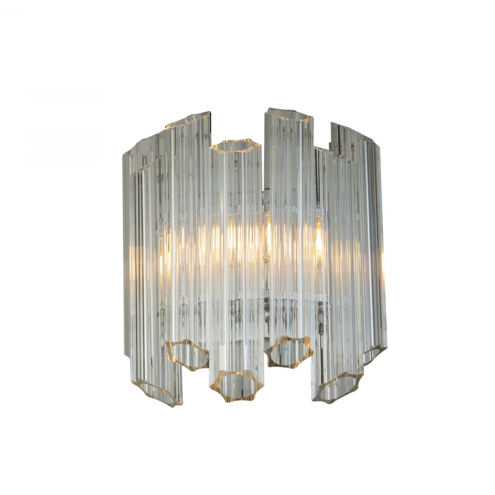 Liang & Eimil Quartz Wall Light with Crystal Glass and Polished Nickel