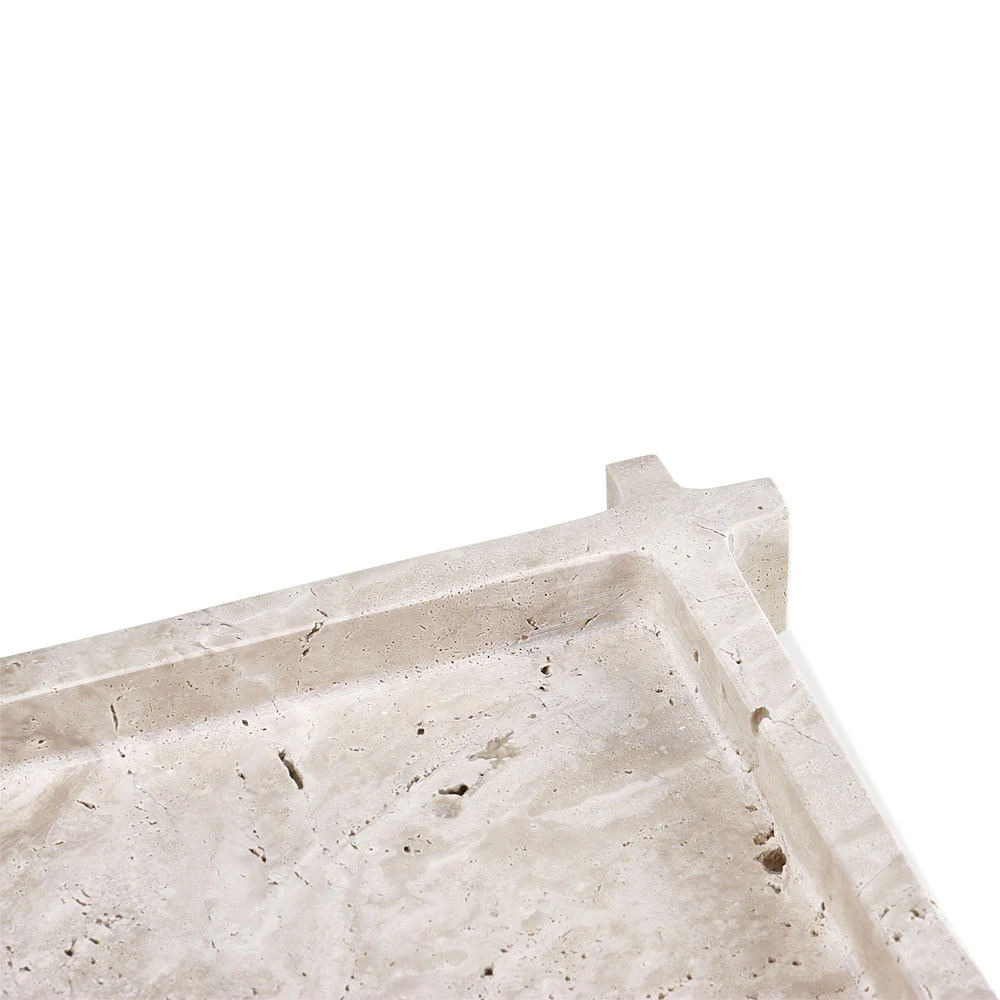 Liang & Eimil Roche Tray in Beige Travertine - Image 3