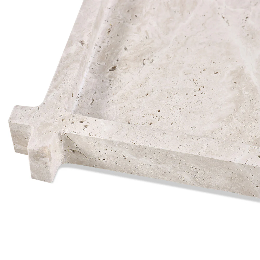 Liang & Eimil Roche Tray in Beige Travertine - Image 5