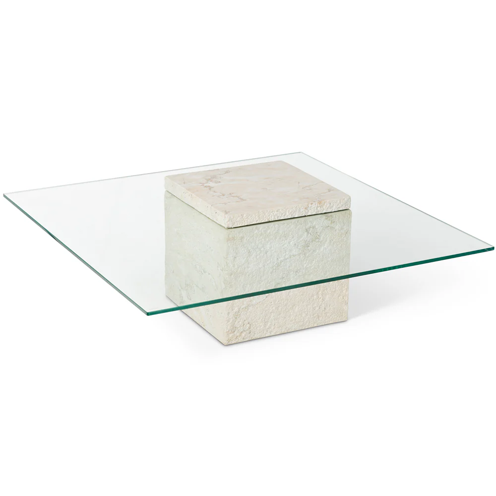 Liang & Eimil Rock Coffee Table in Beige Faux Marble - Image 2
