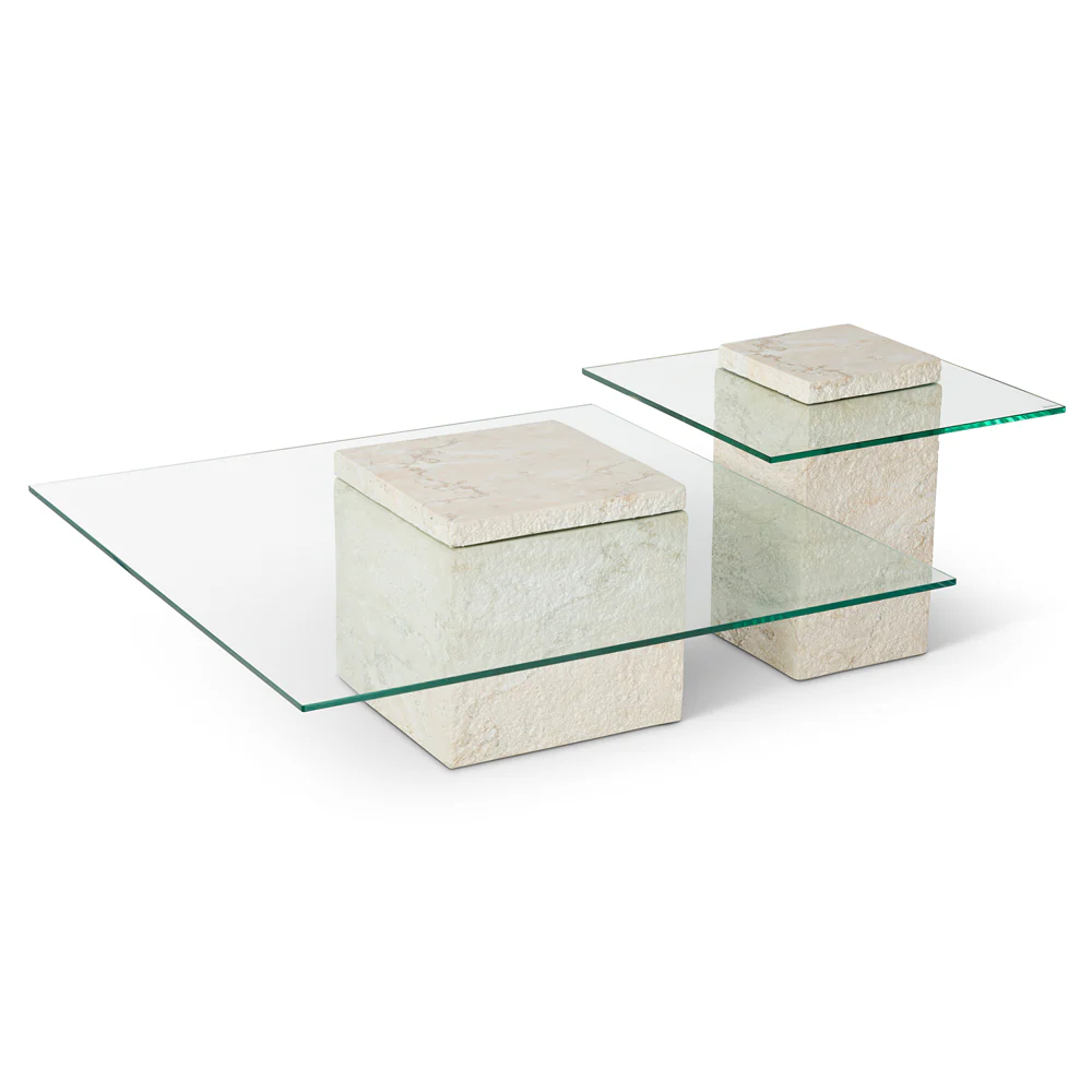 Liang & Eimil Rock Coffee Table in Beige Faux Marble - Image 3