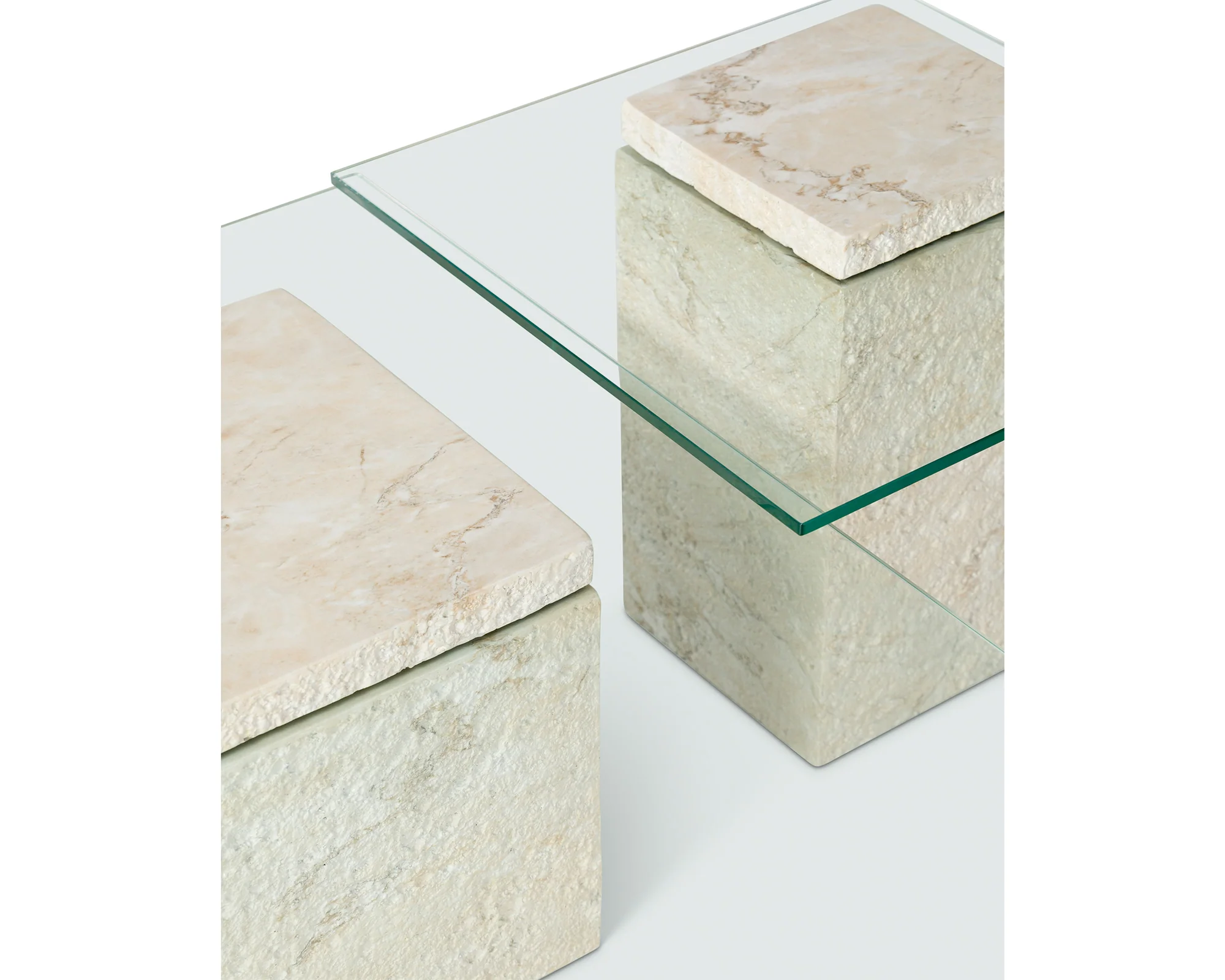 Liang & Eimil Rock Coffee Table in Beige Faux Marble - Image 4