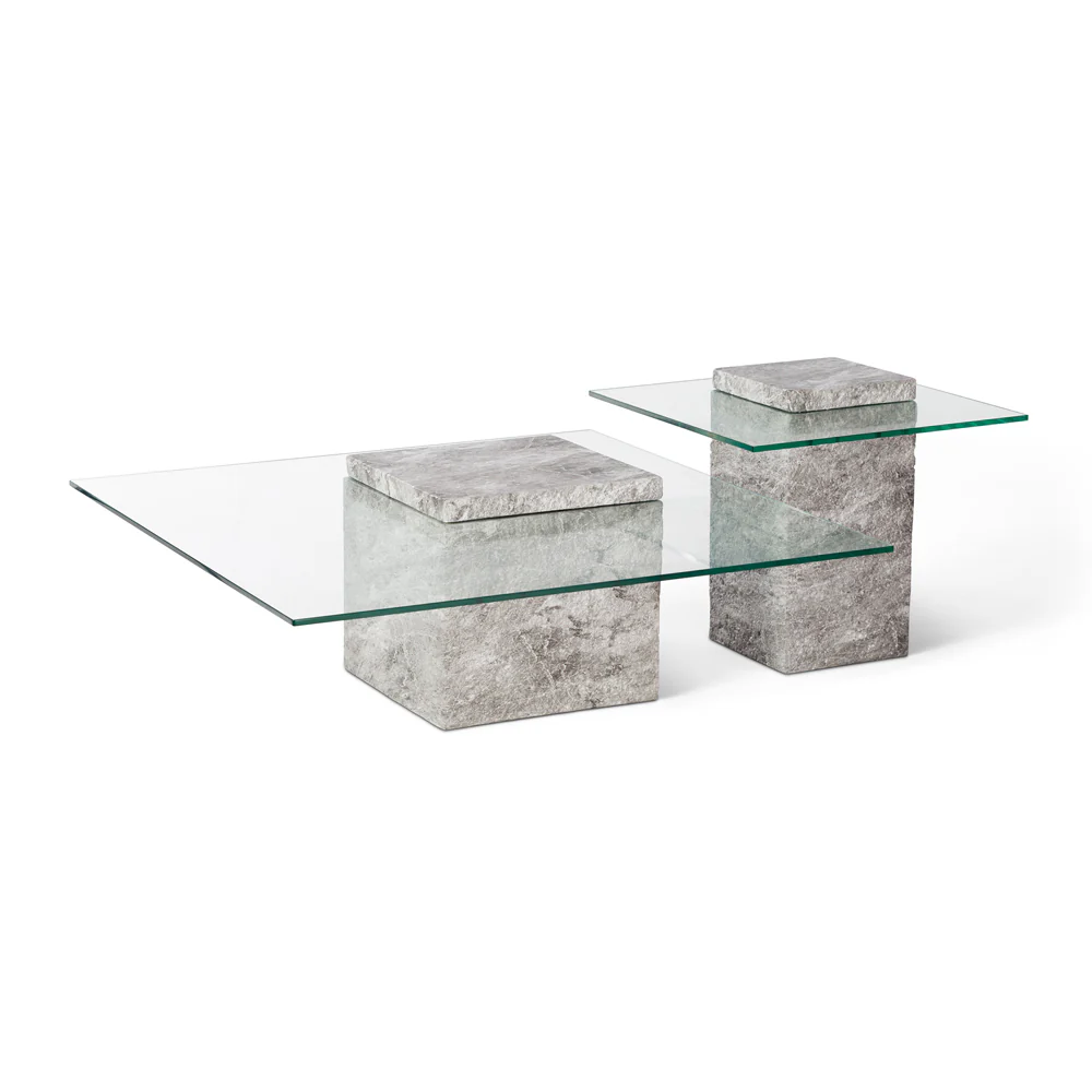 Liang & Eimil Rock Coffee Table – Grey Faux Marble - Image 3