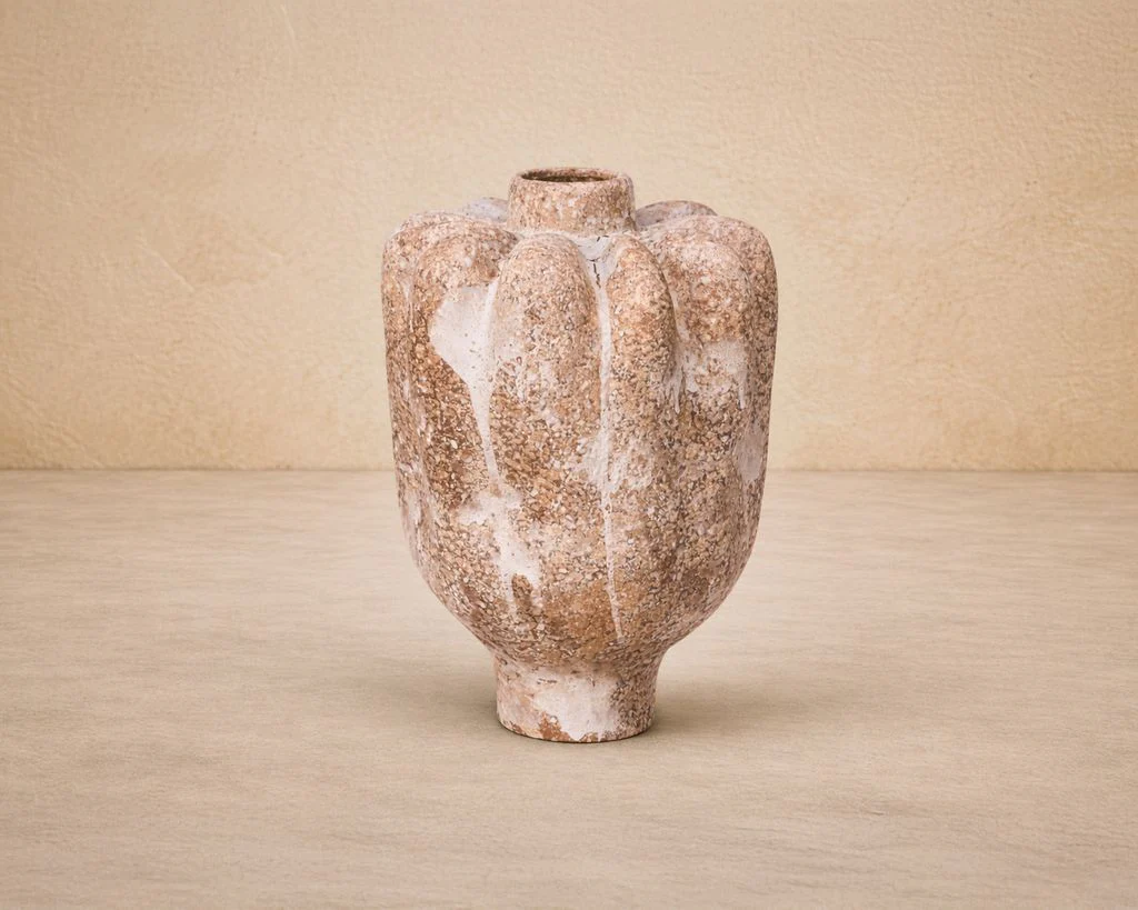 Liang & Eimil Sorello Vase - White/Brown Ceramic - Image 2