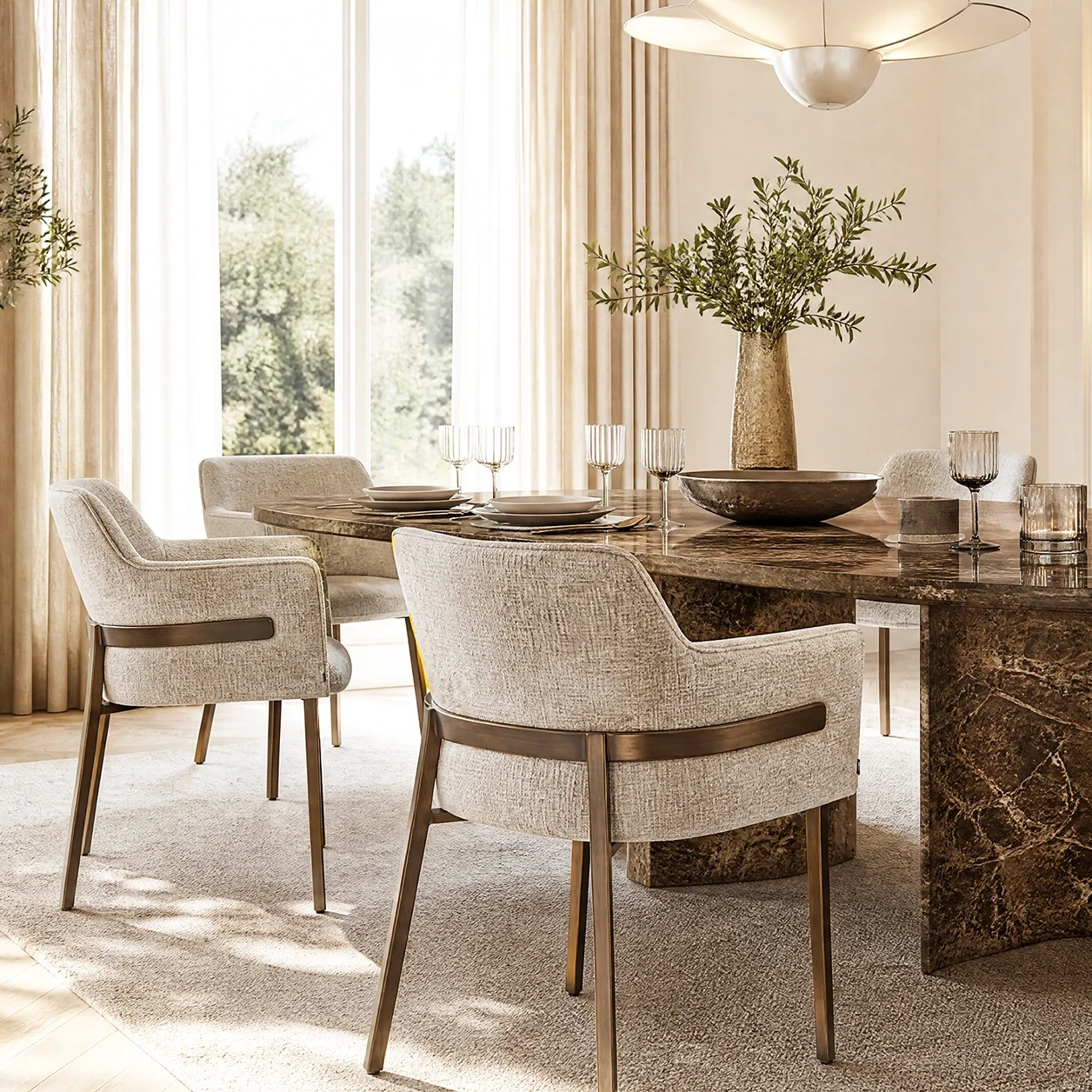 Liang & Eimil Tessa Dining Chair – Field Beige (CRIB 5) – Set of 2 - Image 2