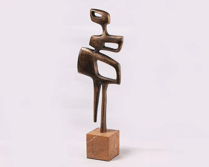 Liang & Eimil Thalassa Sculpture - Golden Bronze/Marble - Image 3