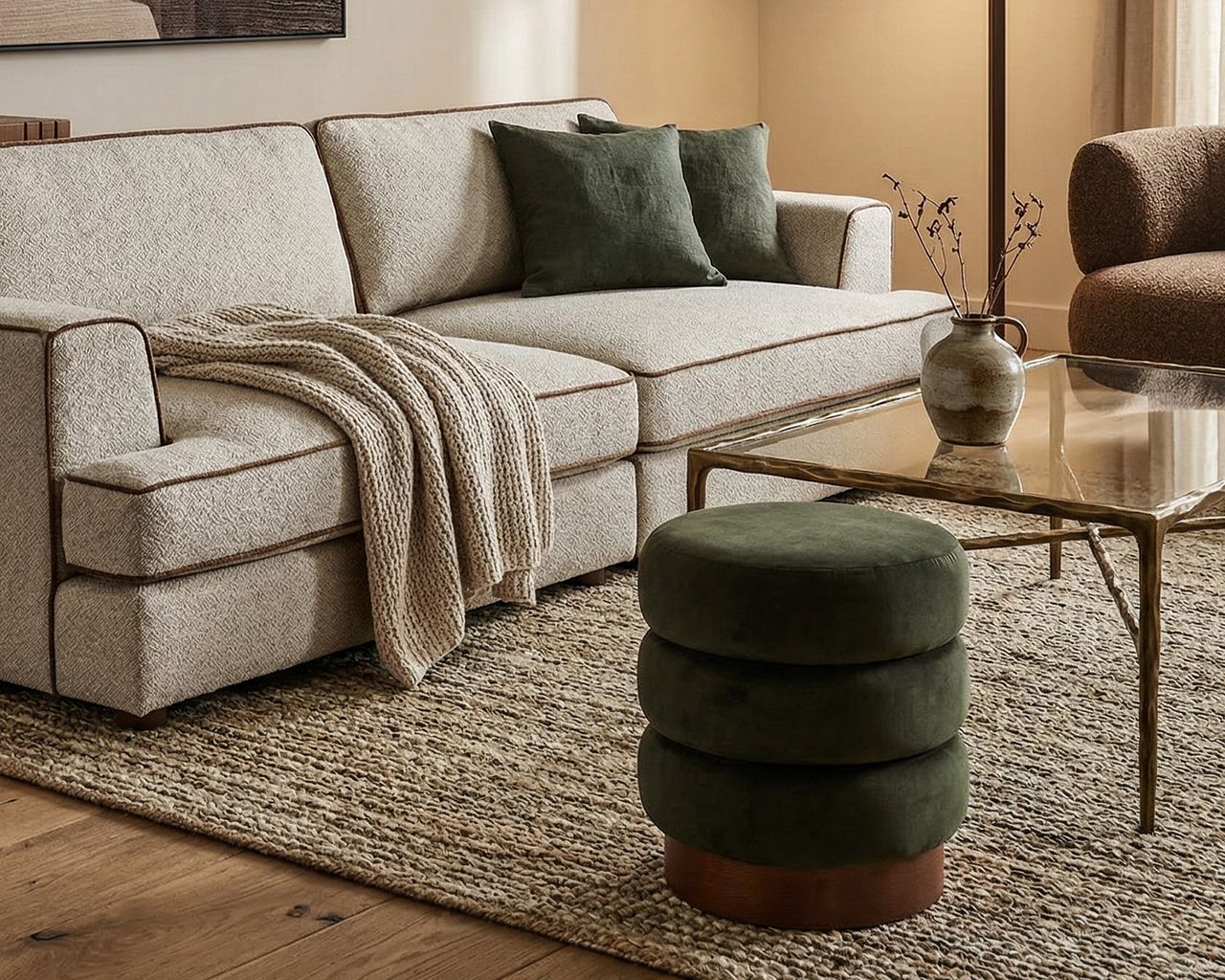 Liang & Eimil Trace Footstool – Hopper Moss (CRIB 5) - Image 8
