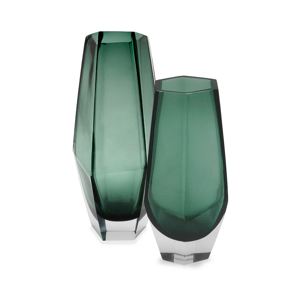 Liang & Eimil Wiley Glass Vase in Green - Small - Image 4