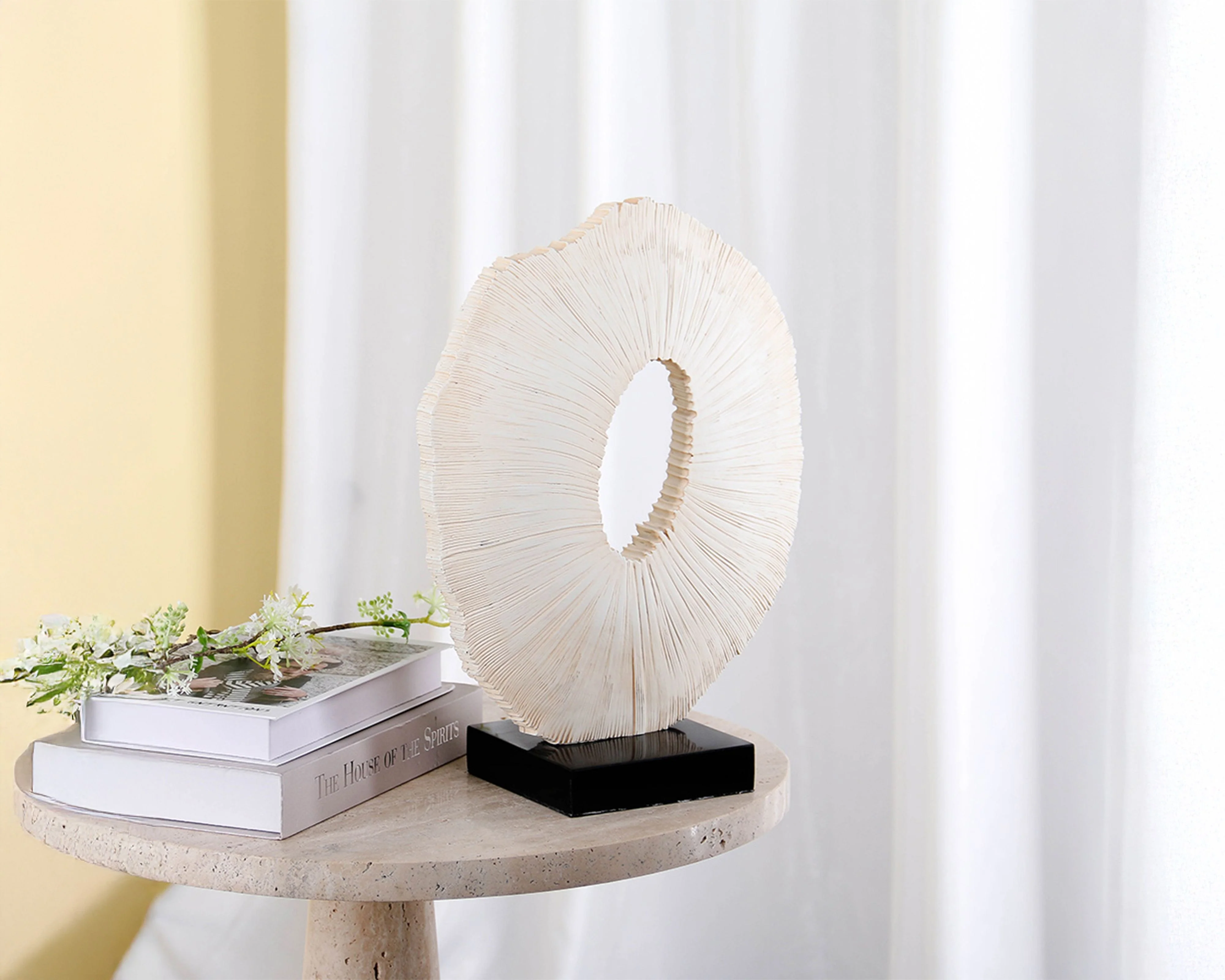 Liang & Eimil Worn by Time Sculpture – Beige & Black - Image 2