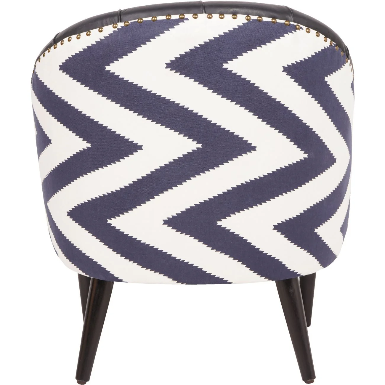 Libra Interiors Admiral Occasional Chair with Leather Front & Fabric Back - Image 3
