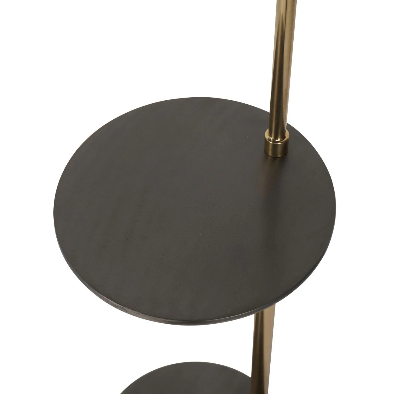 Libra Interiors Amelie Floor Lamp in Satin Grey and Brass - Image 4