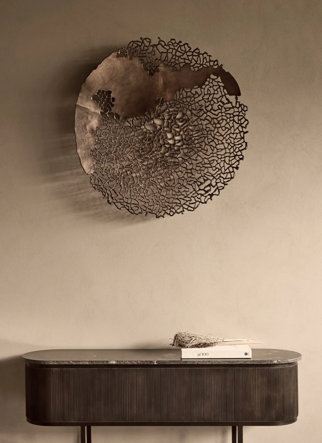 Libra Interiors Apo Coral Wall Plaque - Raw Bronze - Image 6