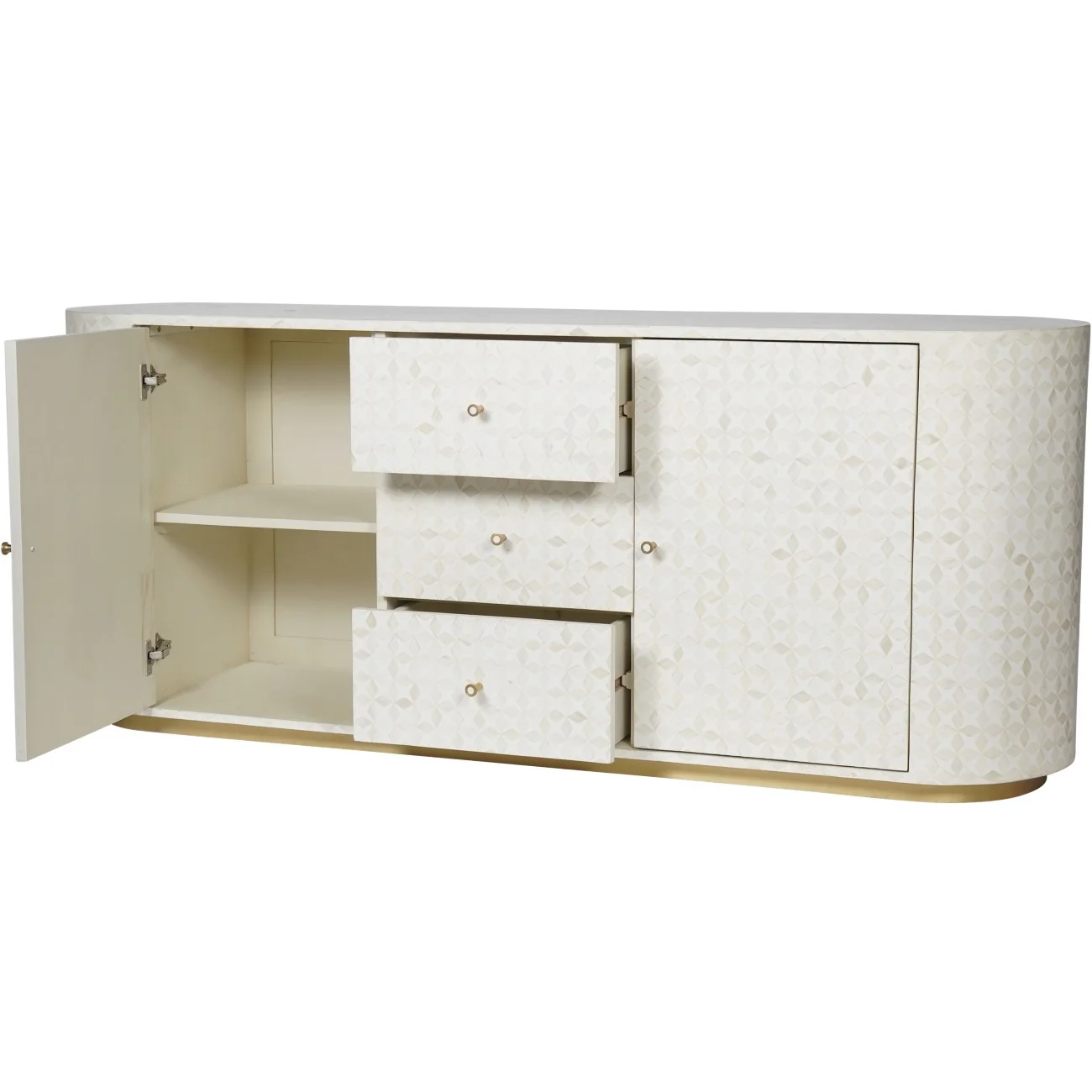 Libra Interiors Aspen Bone Inlay Sideboard - Image 3