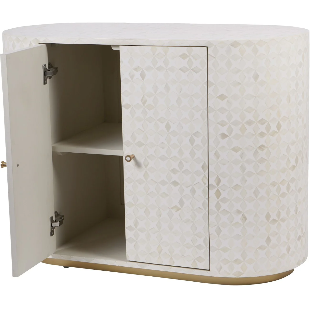 Libra Interiors Aspen Bone Inlay Two Door Cabinet - Image 3
