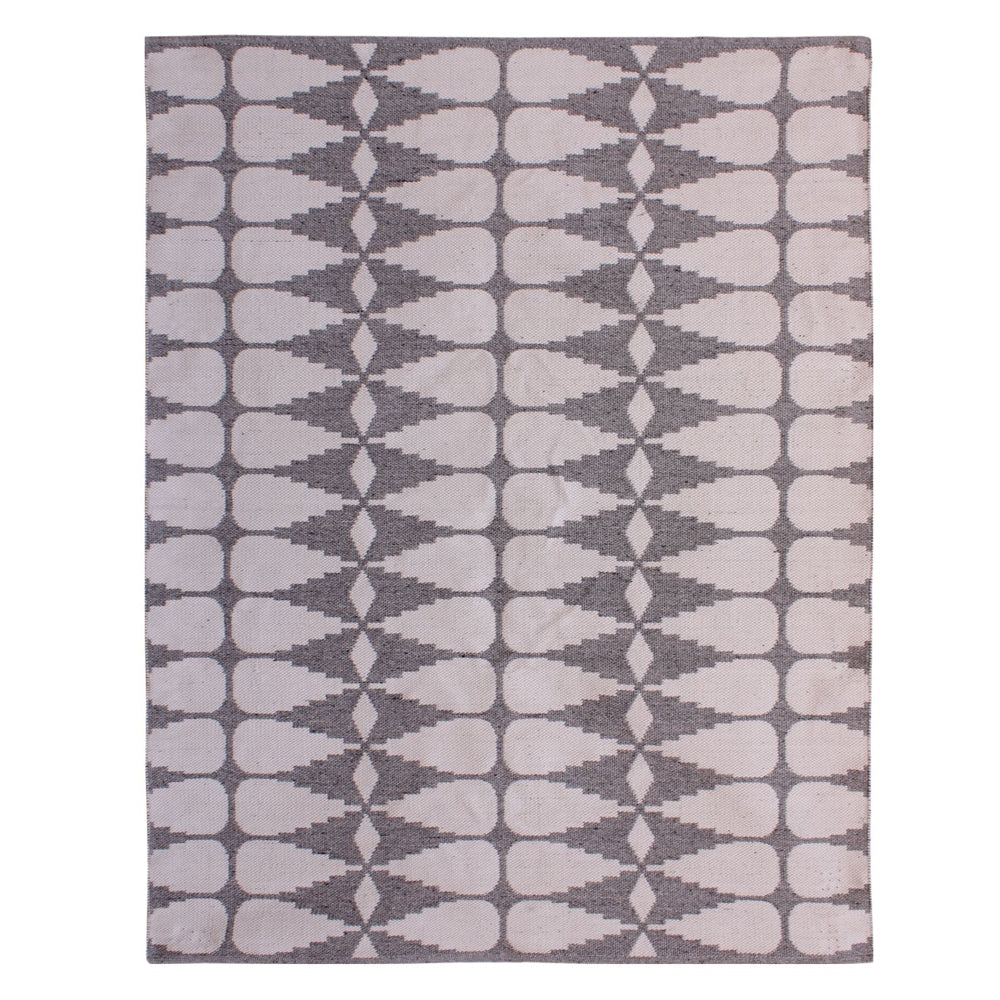 Libra Interiors Ayudar Jacquard PET Rug – Ivory, Grey and Charcoal