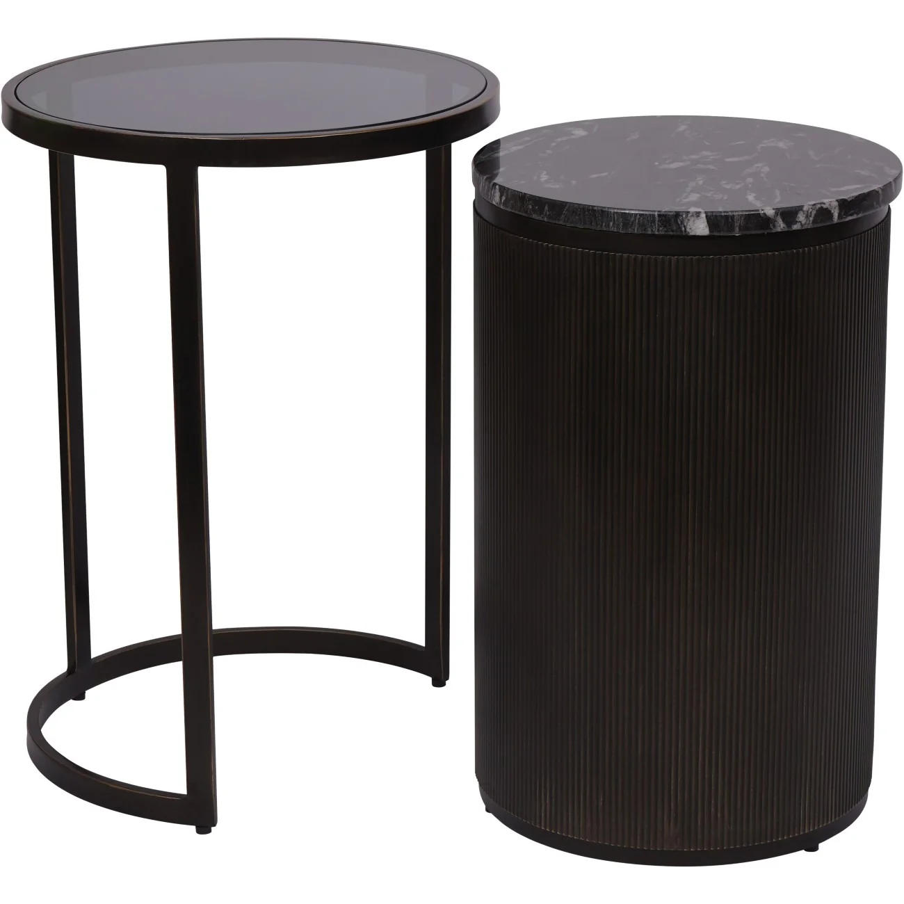 Libra Interiors Belvedere Nesting Side Tables – Black - Image 2