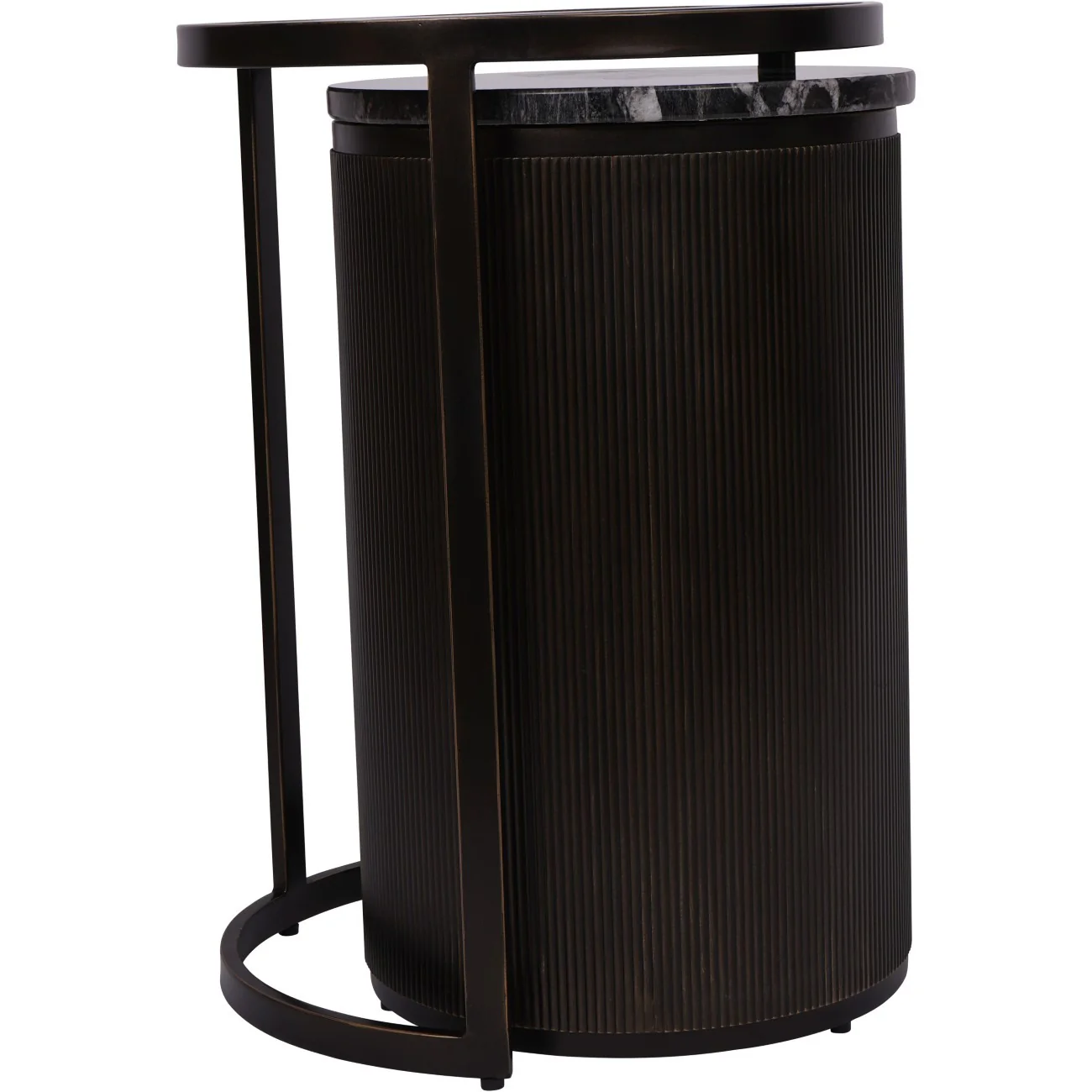 Libra Interiors Belvedere Nesting Side Tables – Black - Image 3