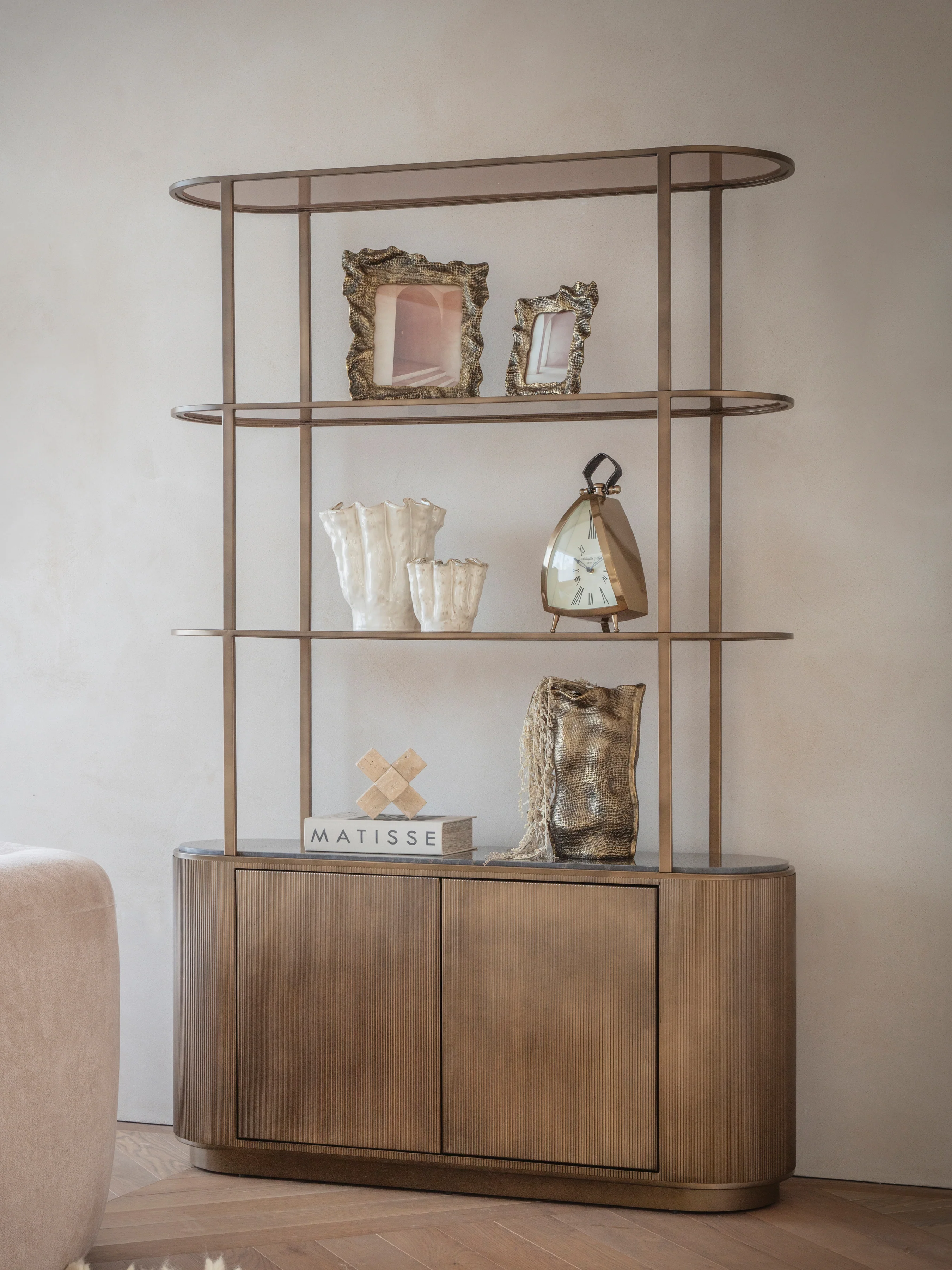 Libra Interiors Belvedere Shelving Unit – Royal Gold - Image 5