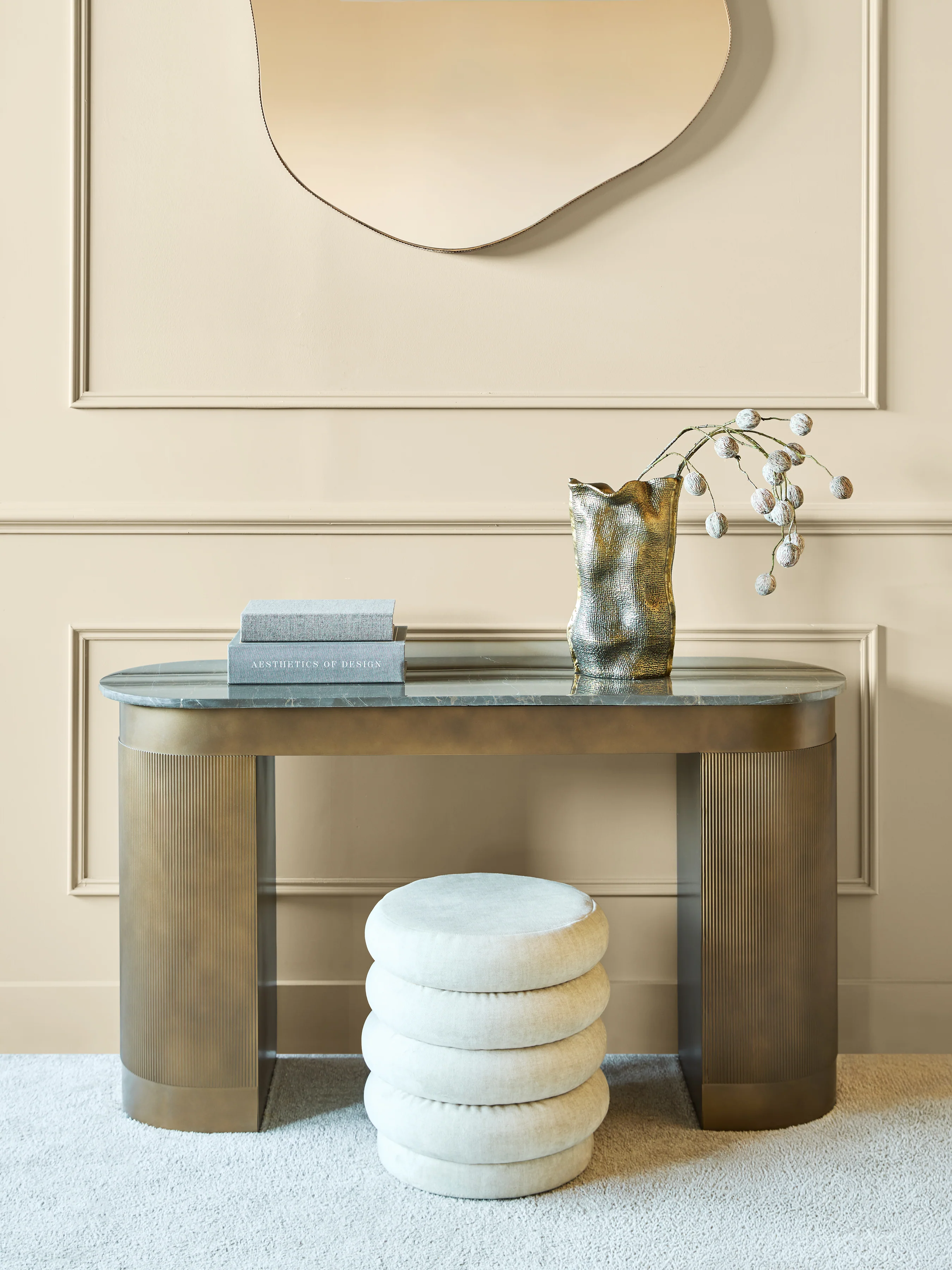 Libra Interiors Belvedere Study Desk – Royal Gold - Image 5