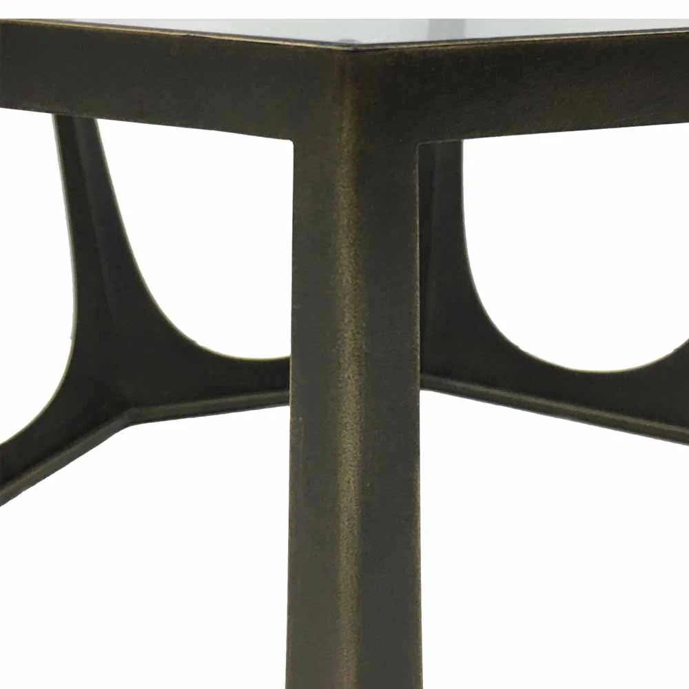 Libra Interiors Catalan Bronze Gilded Coffee Table - Image 3