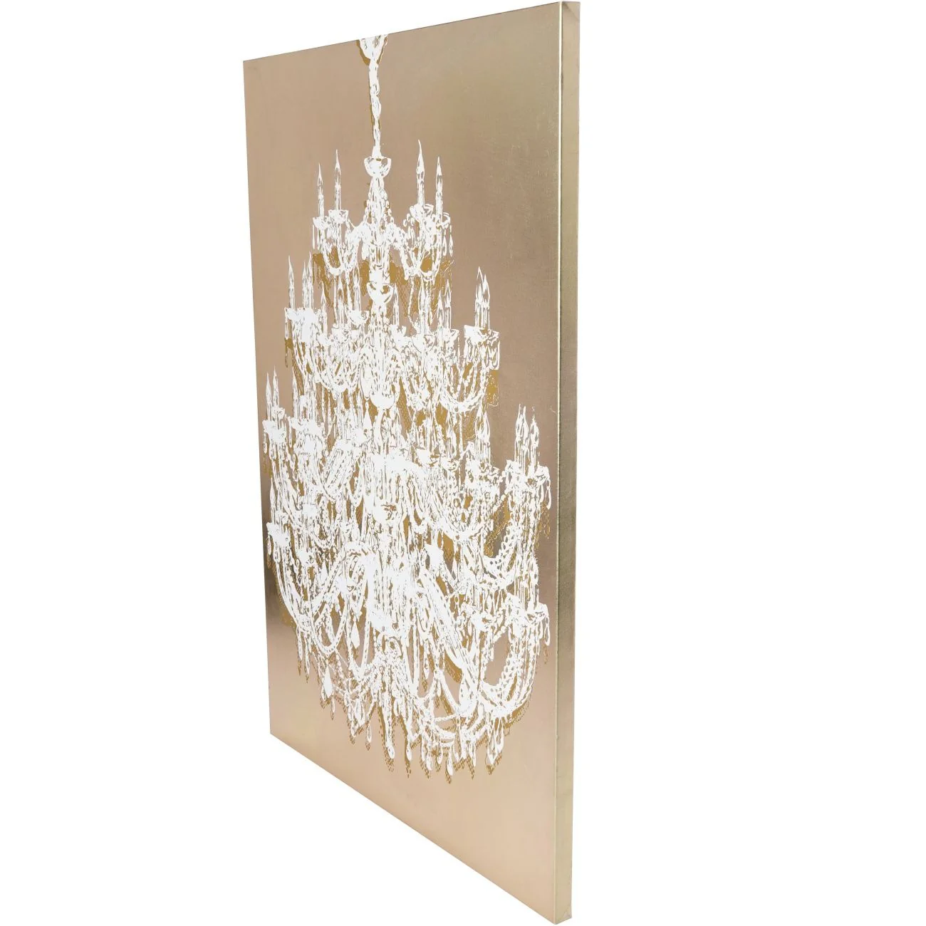 Libra Interiors Chandelier Gold Foiled Canvas - Image 2