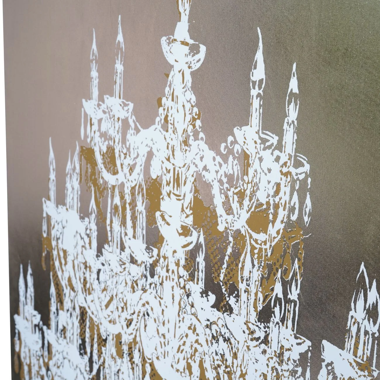 Libra Interiors Chandelier Gold Foiled Canvas - Image 5