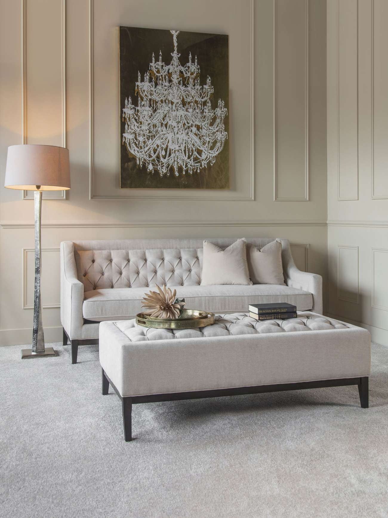 Libra Interiors Chandelier Gold Foiled Canvas - Image 6