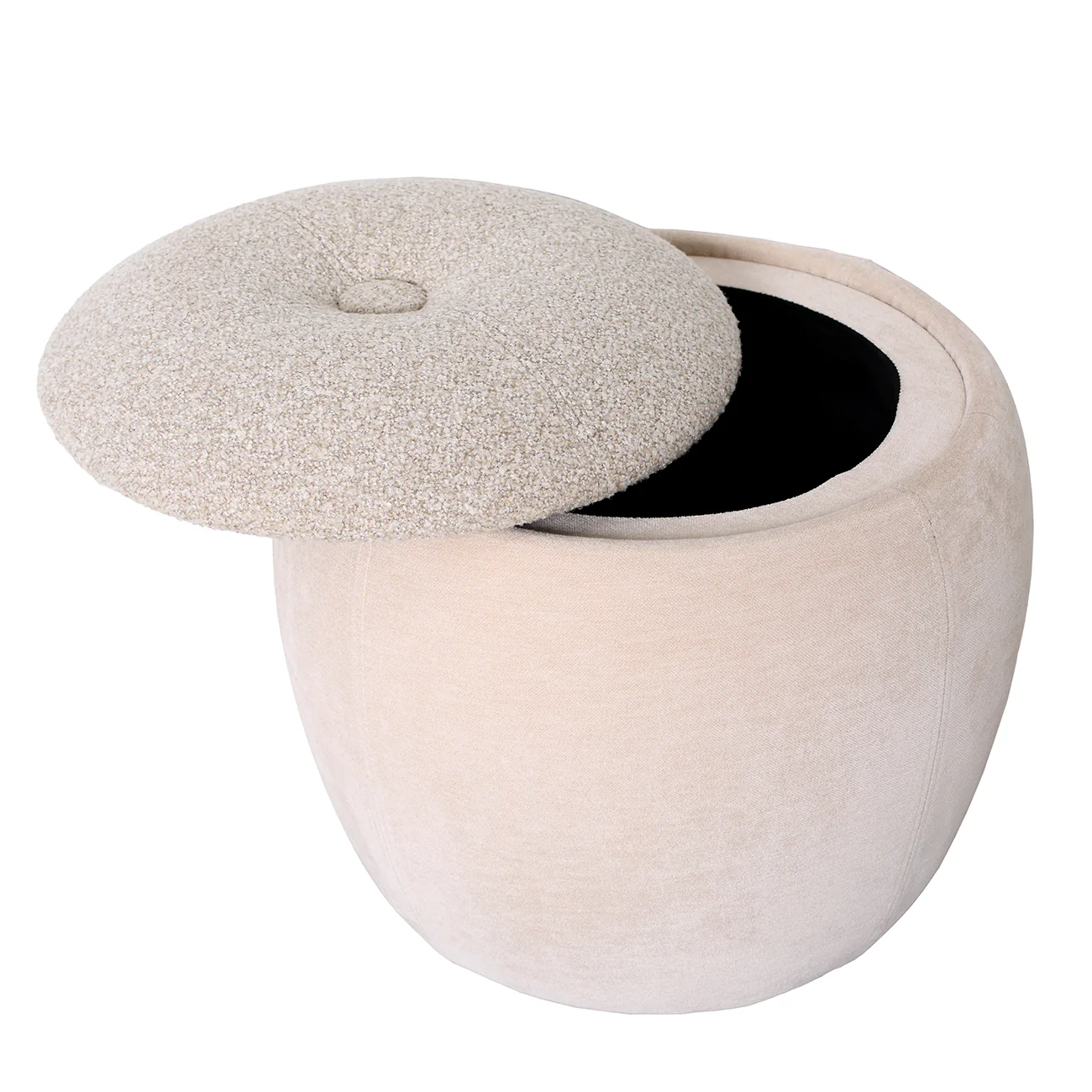 Libra Interiors Clemance Storage Stool – Mushroom - Image 2