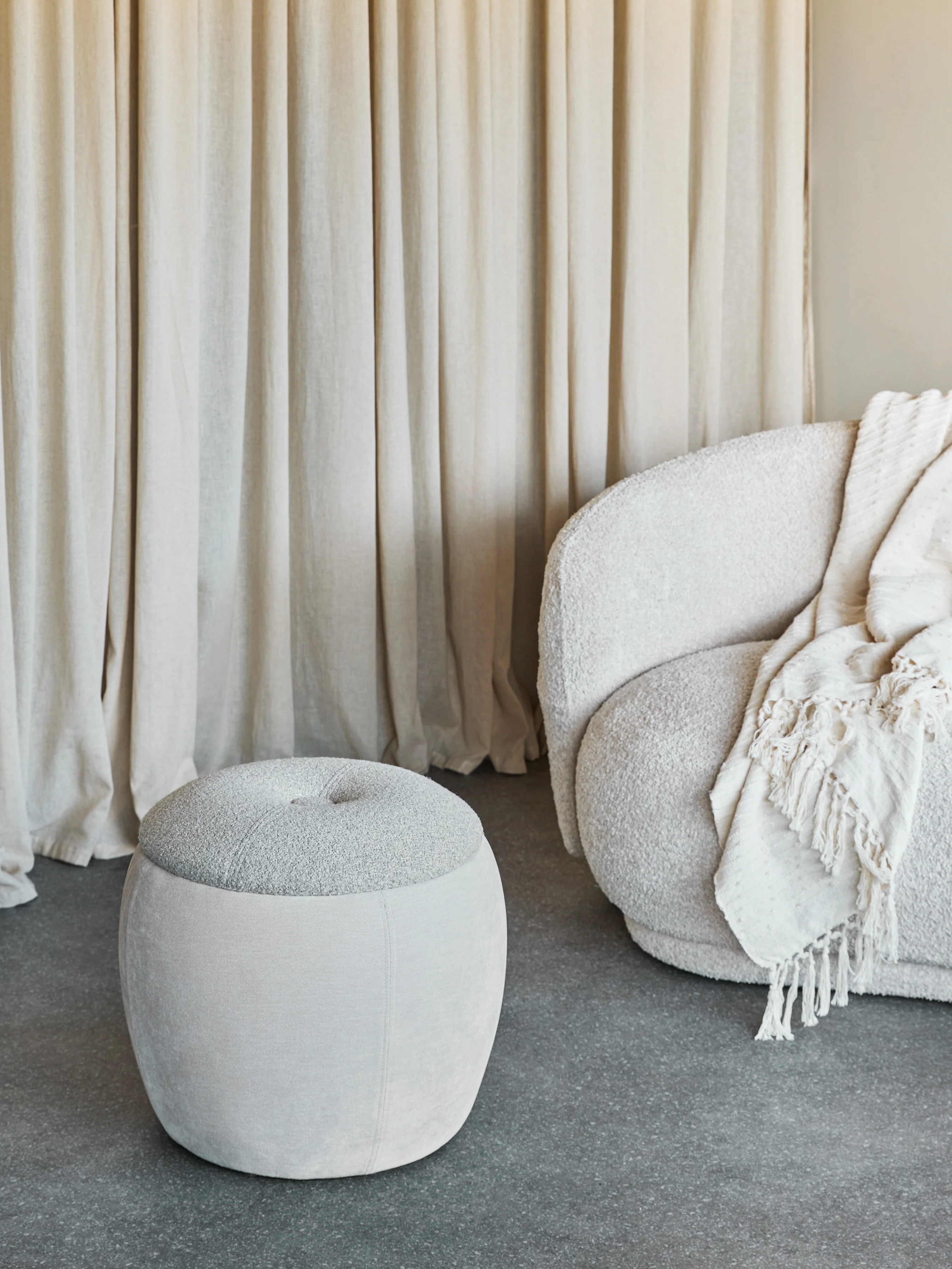 Libra Interiors Clemance Storage Stool – Mushroom - Image 4