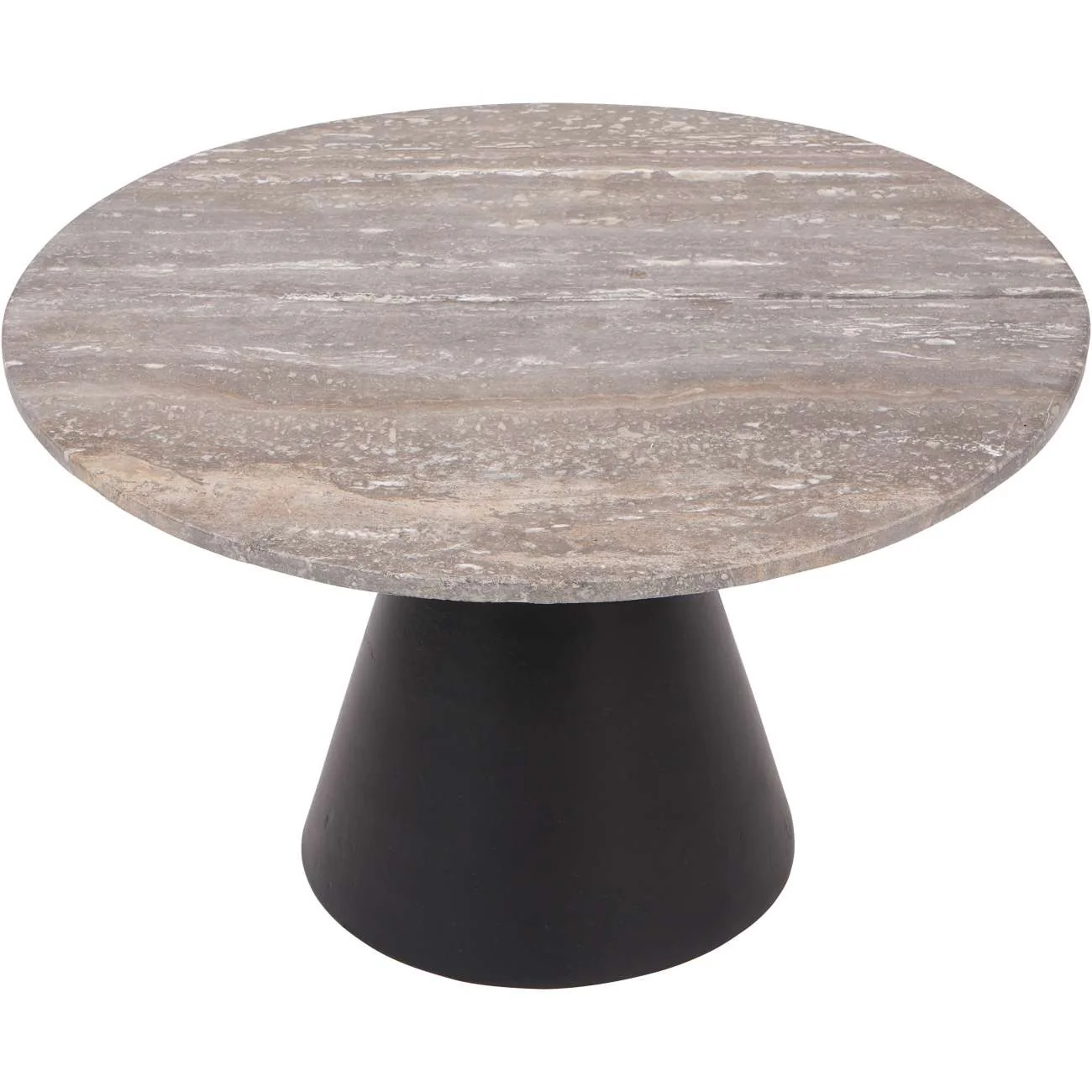 Libra Interiors Clifton II Coffee Table in Charcoal Black and Travertine – Small - Image 3