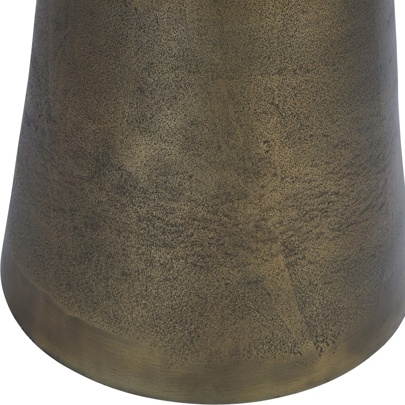 Libra Interiors Clifton II Side Table in Antique Brass and Travertine - Image 6