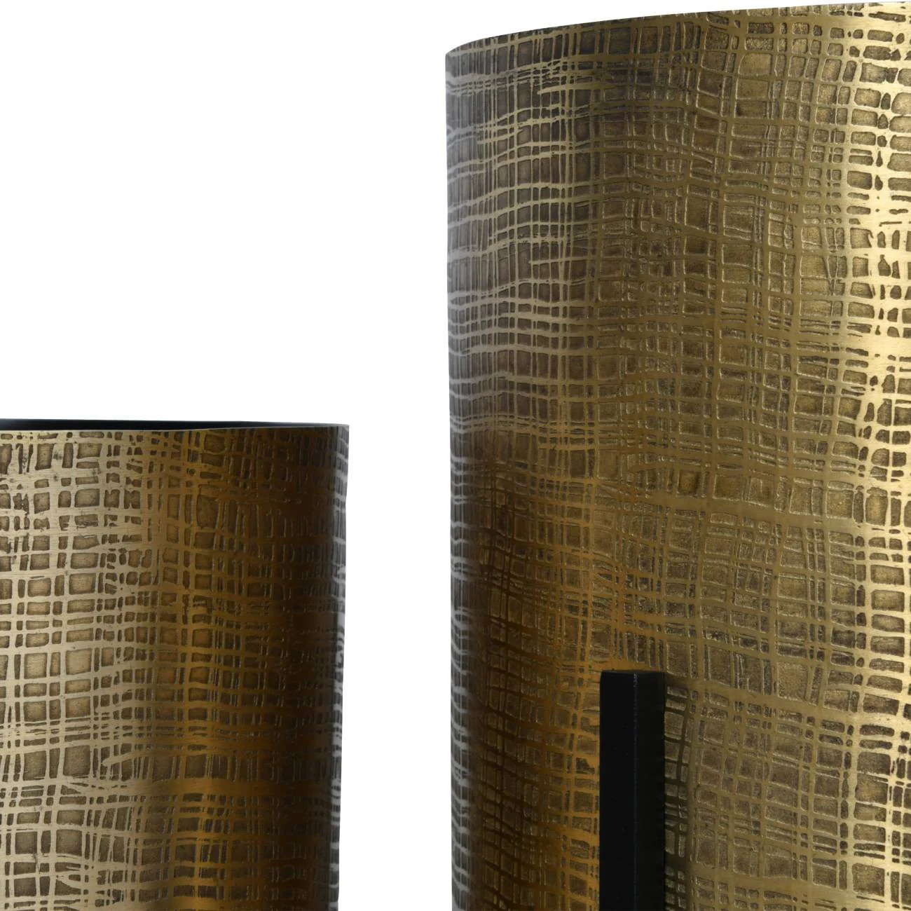 Libra Interiors Clyde Standing Planters in Antique Brass – Set of 2 - Image 3
