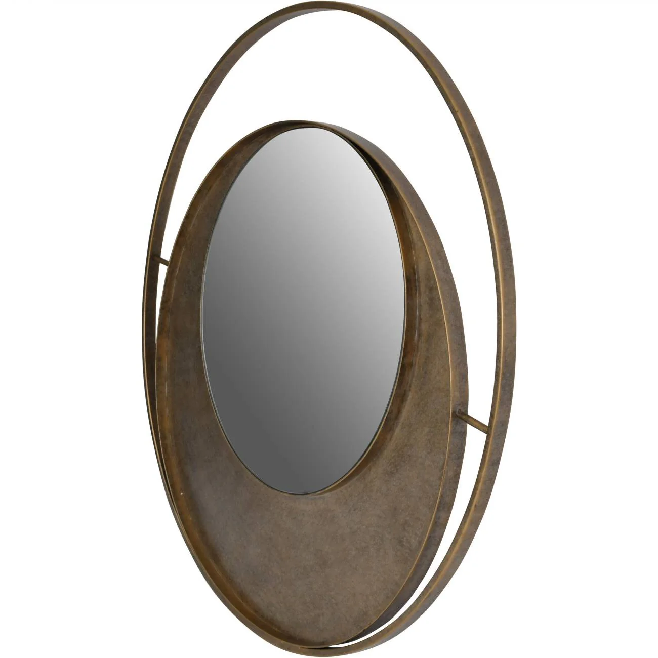Libra Interiors Concentric Circles Mirror – Aged Gold - Image 2
