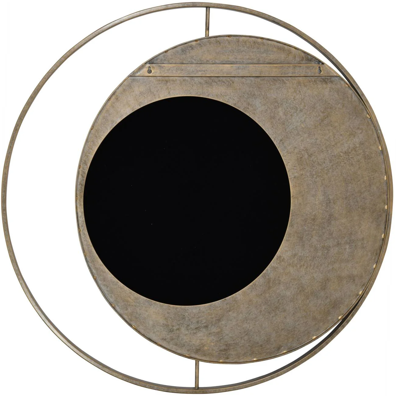 Libra Interiors Concentric Circles Mirror – Aged Gold - Image 3