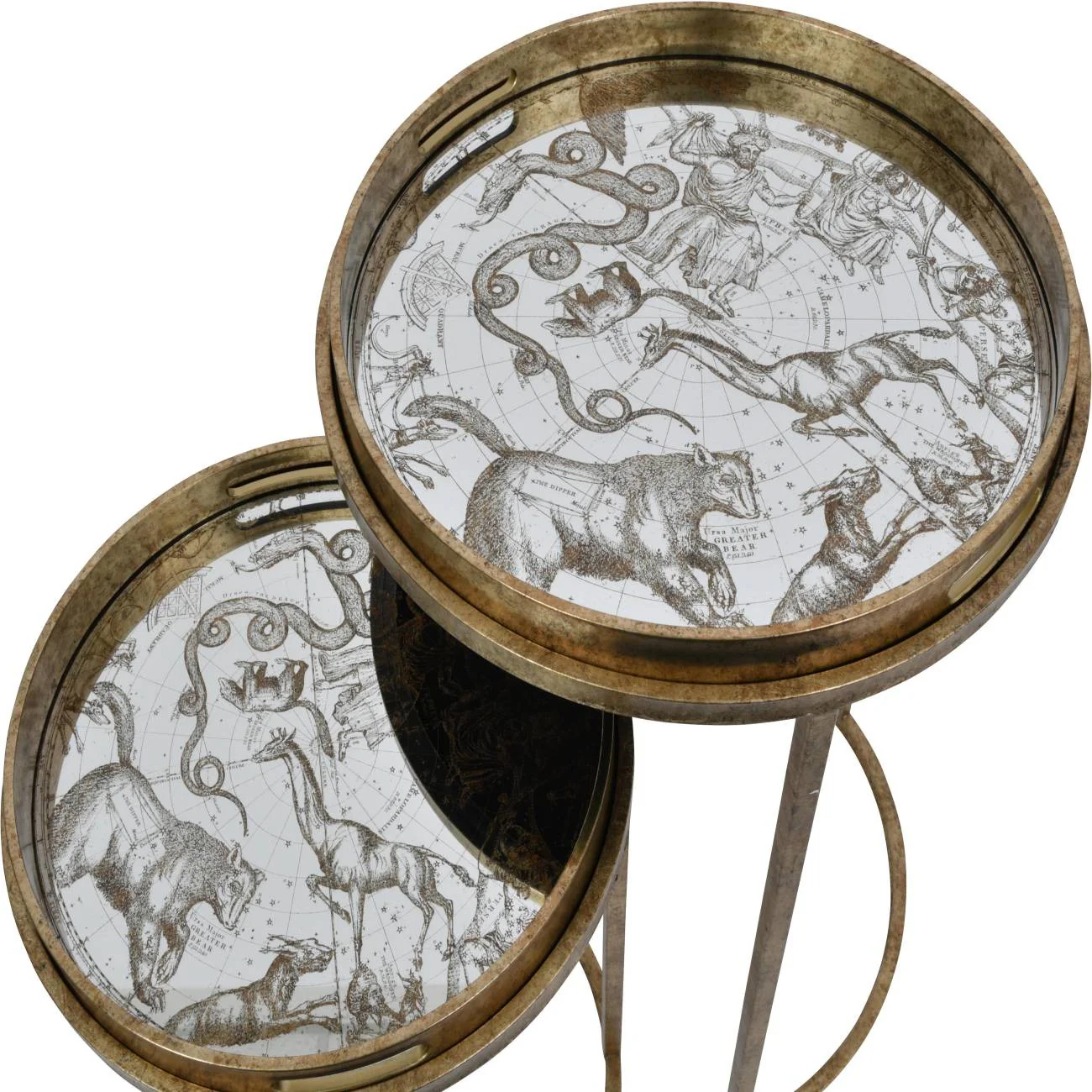 Libra Interiors Constellation Map Side Tray Tables – Set of 2 - Image 4