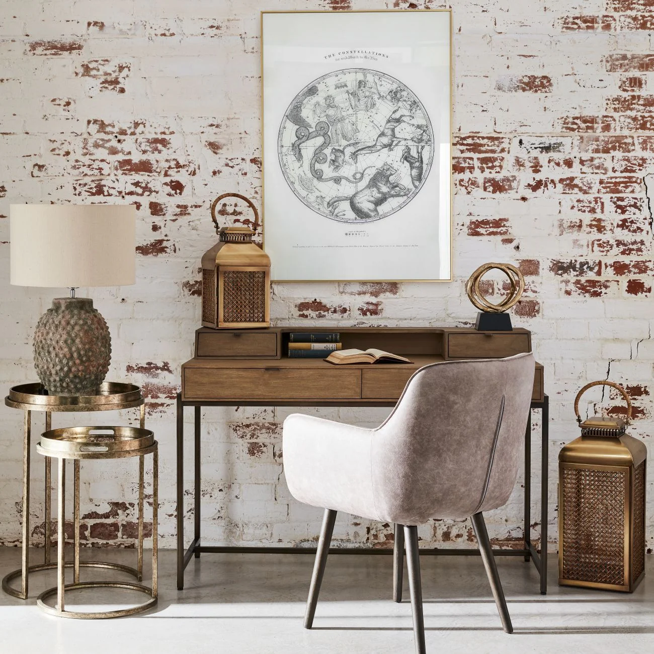 Libra Interiors Constellation Map Side Tray Tables – Set of 2 - Image 7
