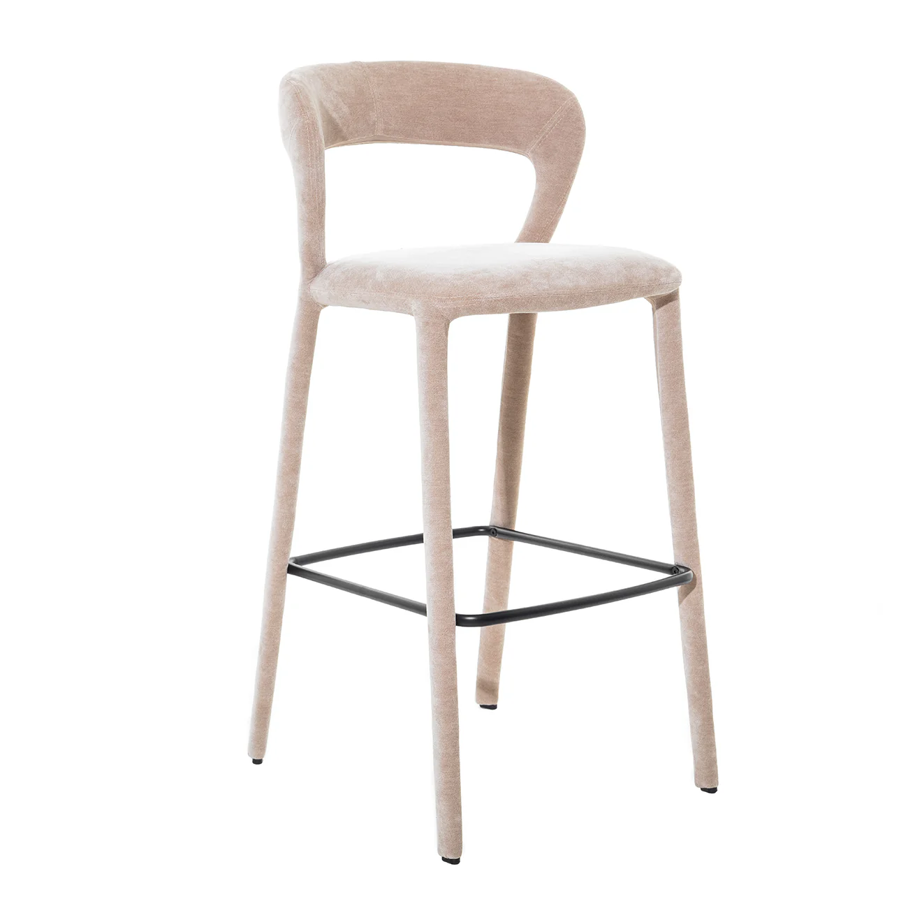 Libra Interiors Cruise Bar Stool – Taupe – Set of 2 - Image 2
