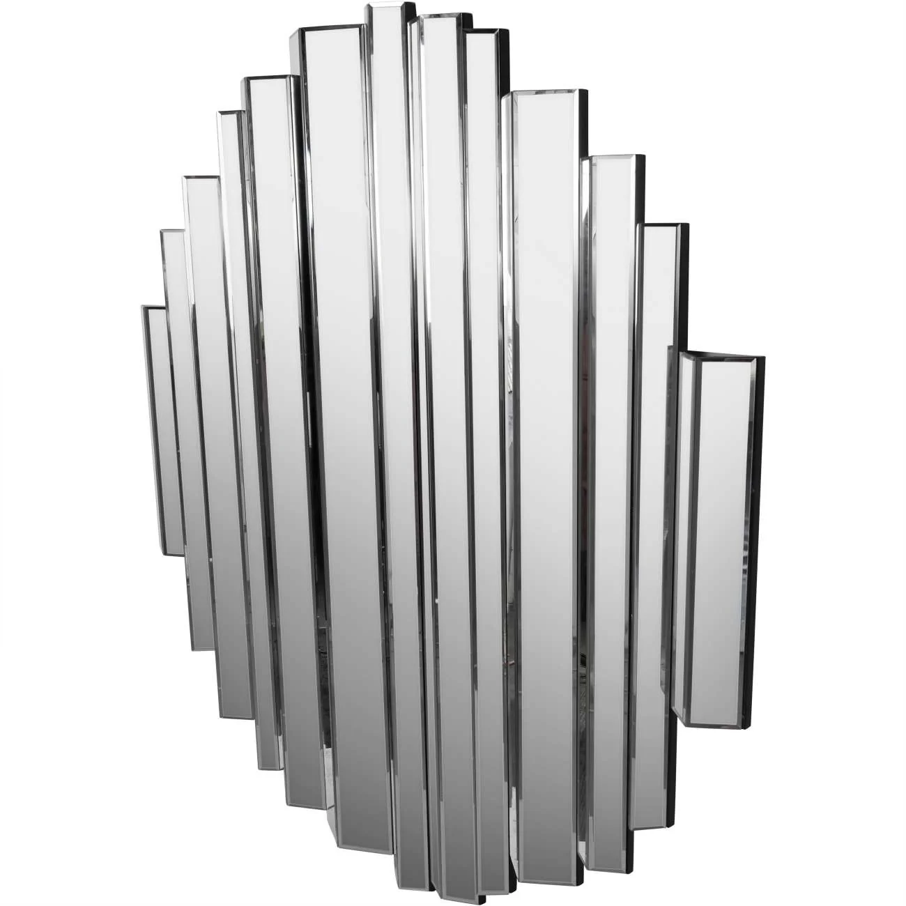 Libra Interiors Crystalline Effect Round Mirror - Image 2