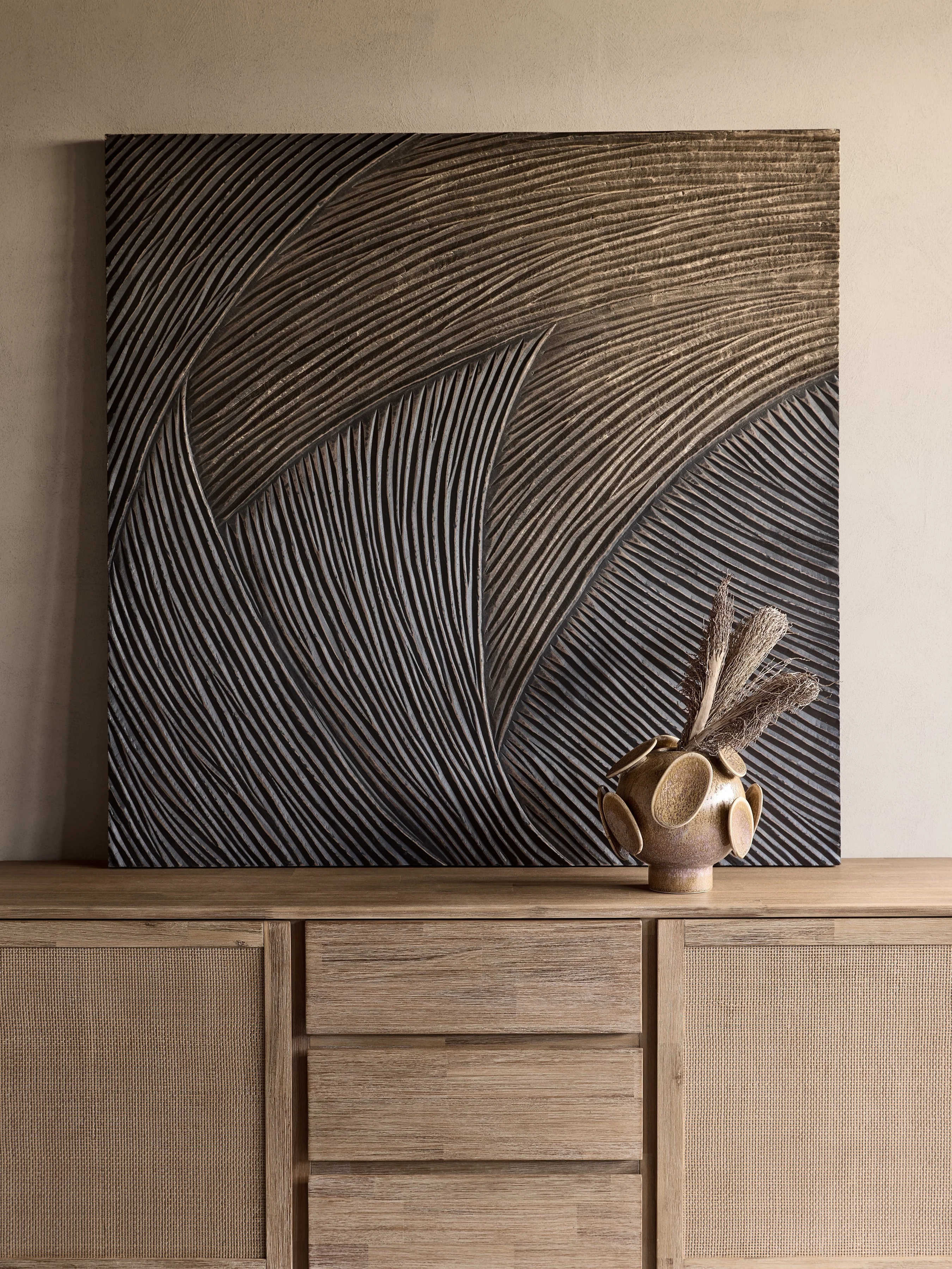 Libra Interiors Golden Wave Geometric Wall Art - Image 6