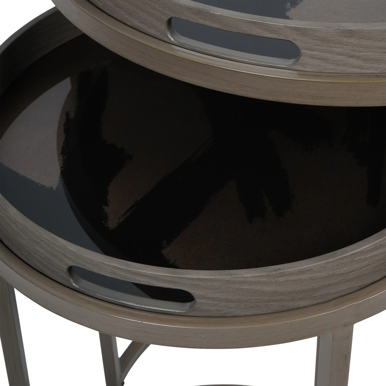 Libra Interiors Impasto Brushstroke Side Tray Tables - Image 3
