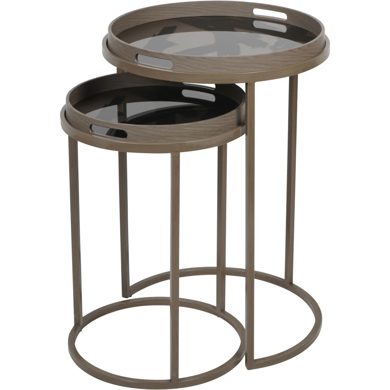 Libra Interiors Impasto Brushstroke Side Tray Tables - Image 5
