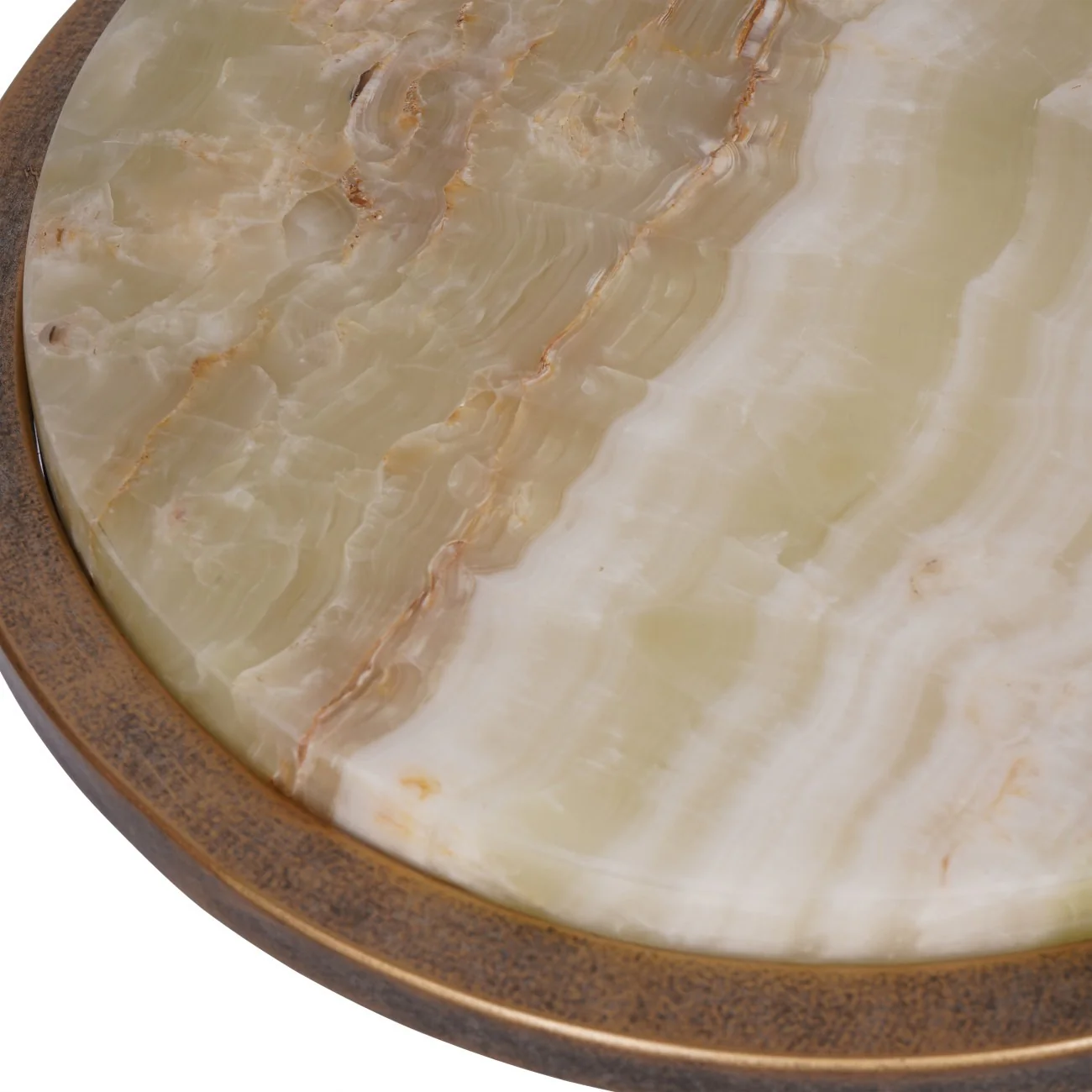 Libra Interiors Iota Accent Table – Green Onyx Marble - Image 4