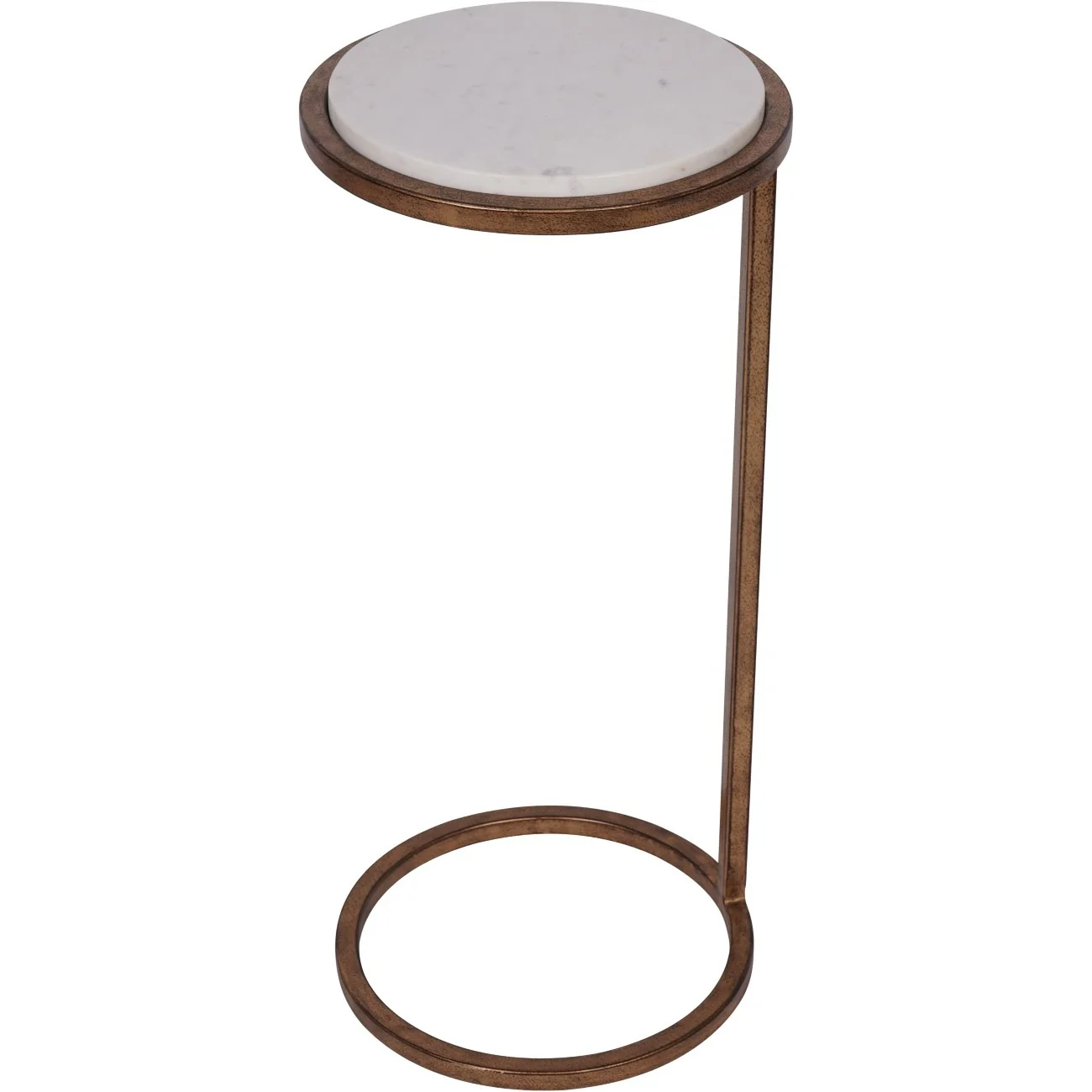 Libra Interiors Iota Accent Table β White Banswara Marble