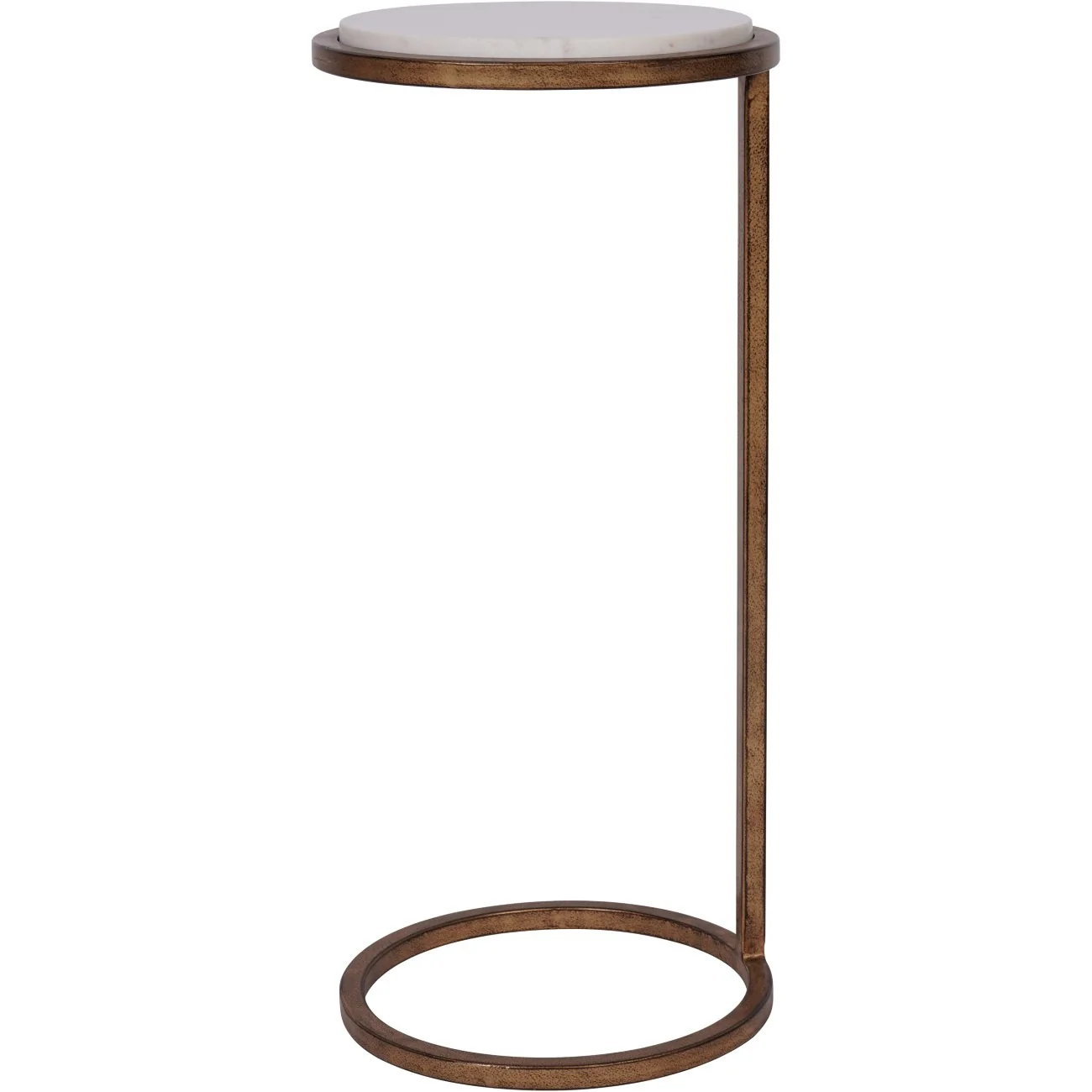 Libra Interiors Iota Accent Table β White Banswara Marble - Image 2