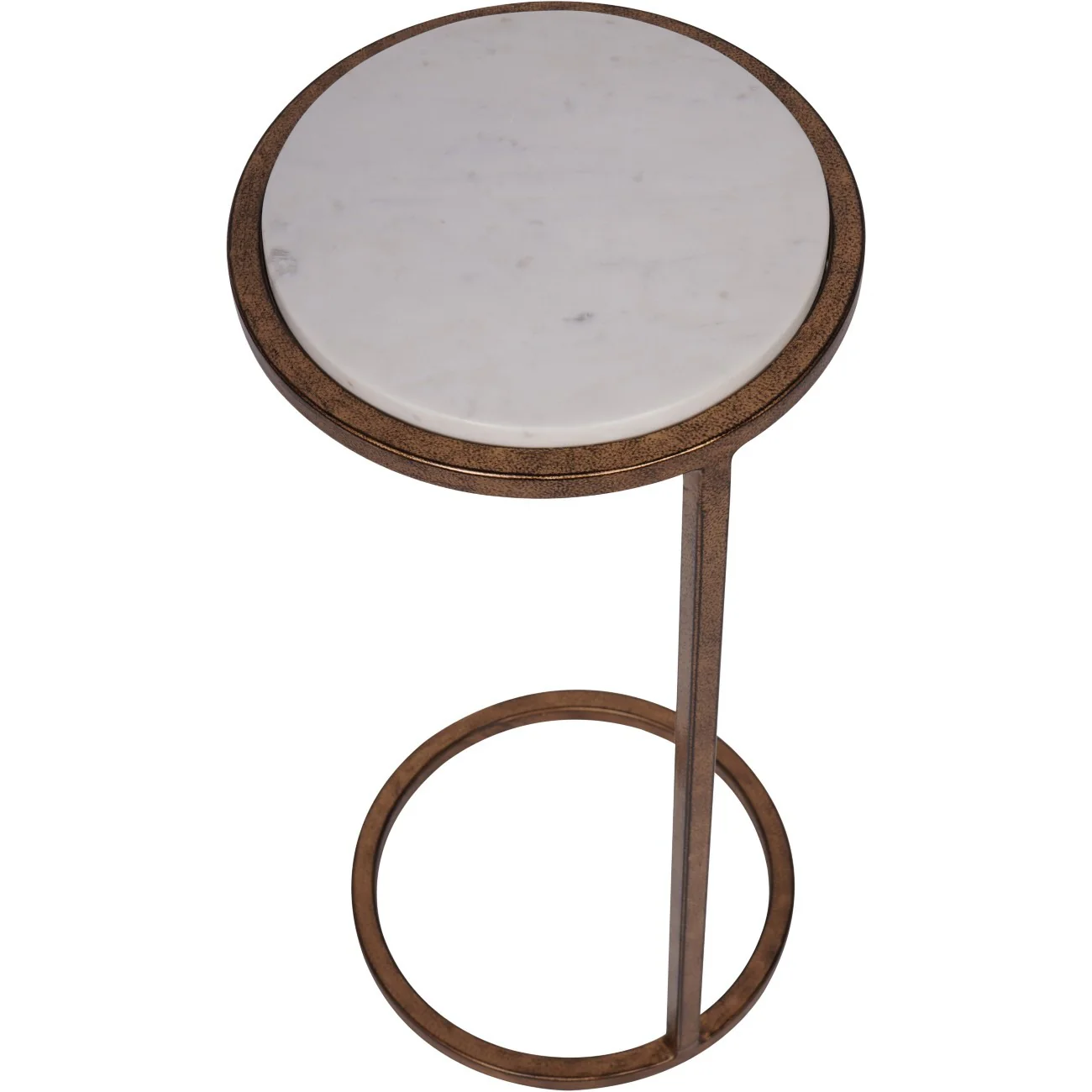 Libra Interiors Iota Accent Table β White Banswara Marble - Image 3