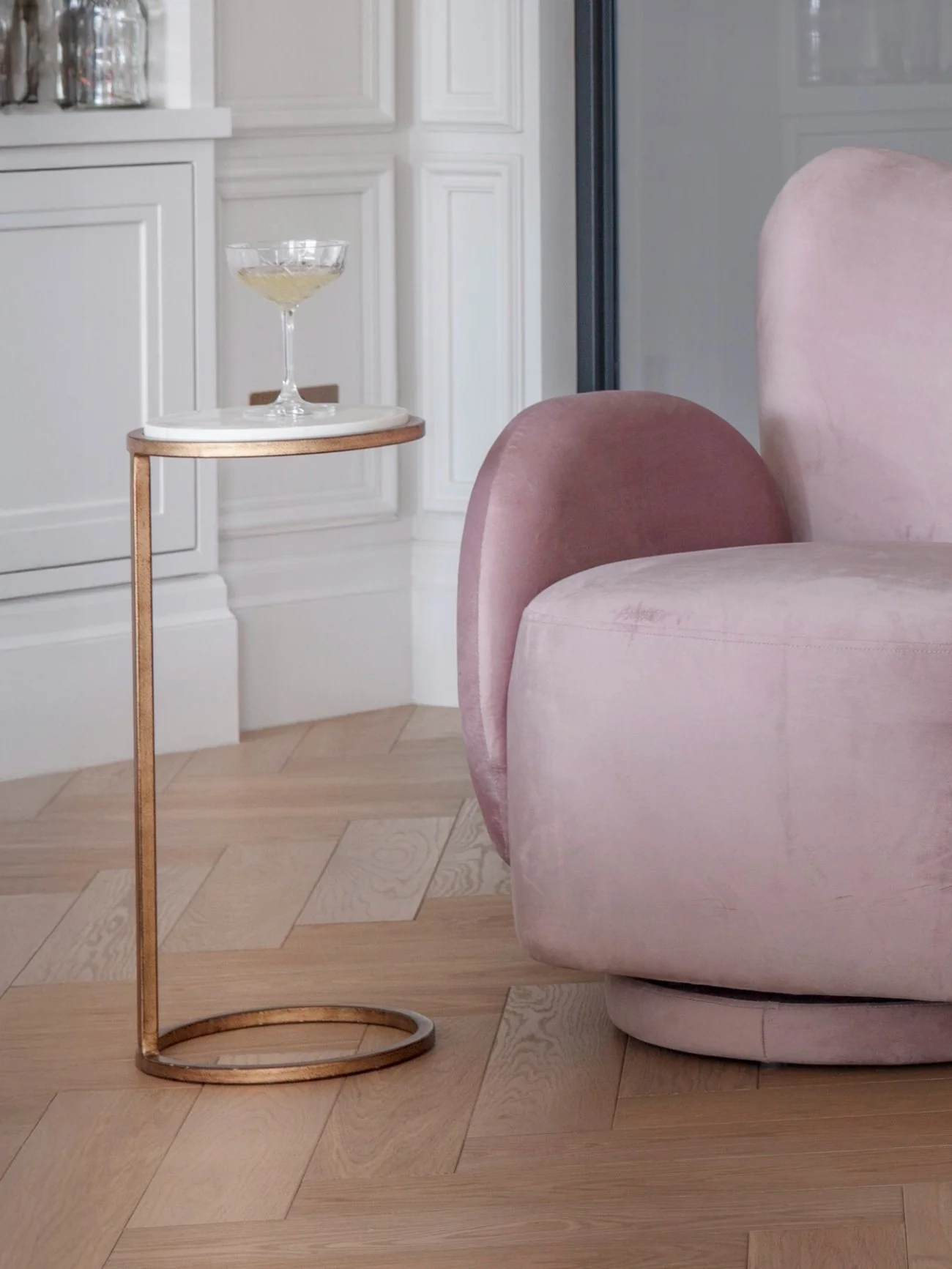 Libra Interiors Iota Accent Table β White Banswara Marble - Image 6