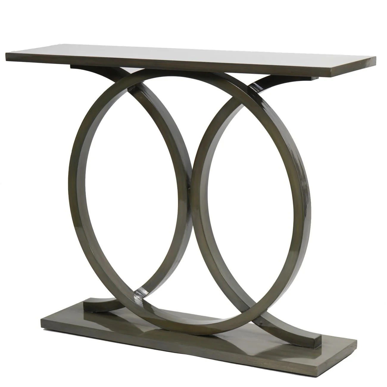Libra Interiors Lacquer Olive Console Table - Image 2