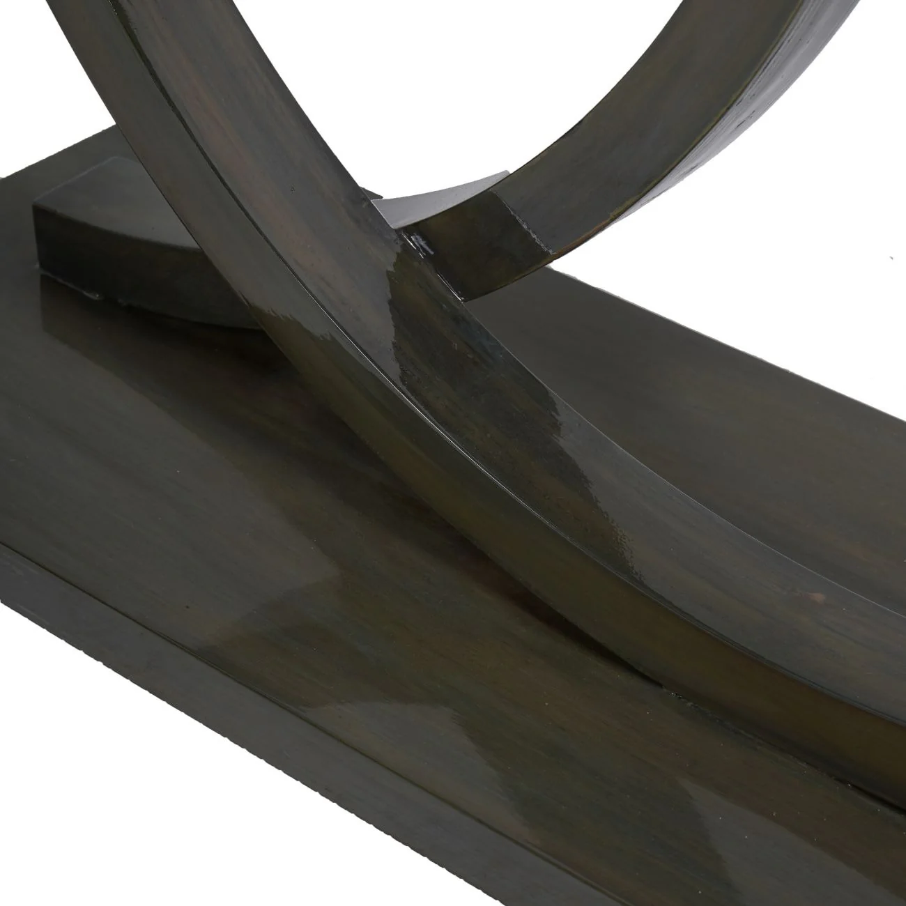 Libra Interiors Lacquer Olive Console Table - Image 4