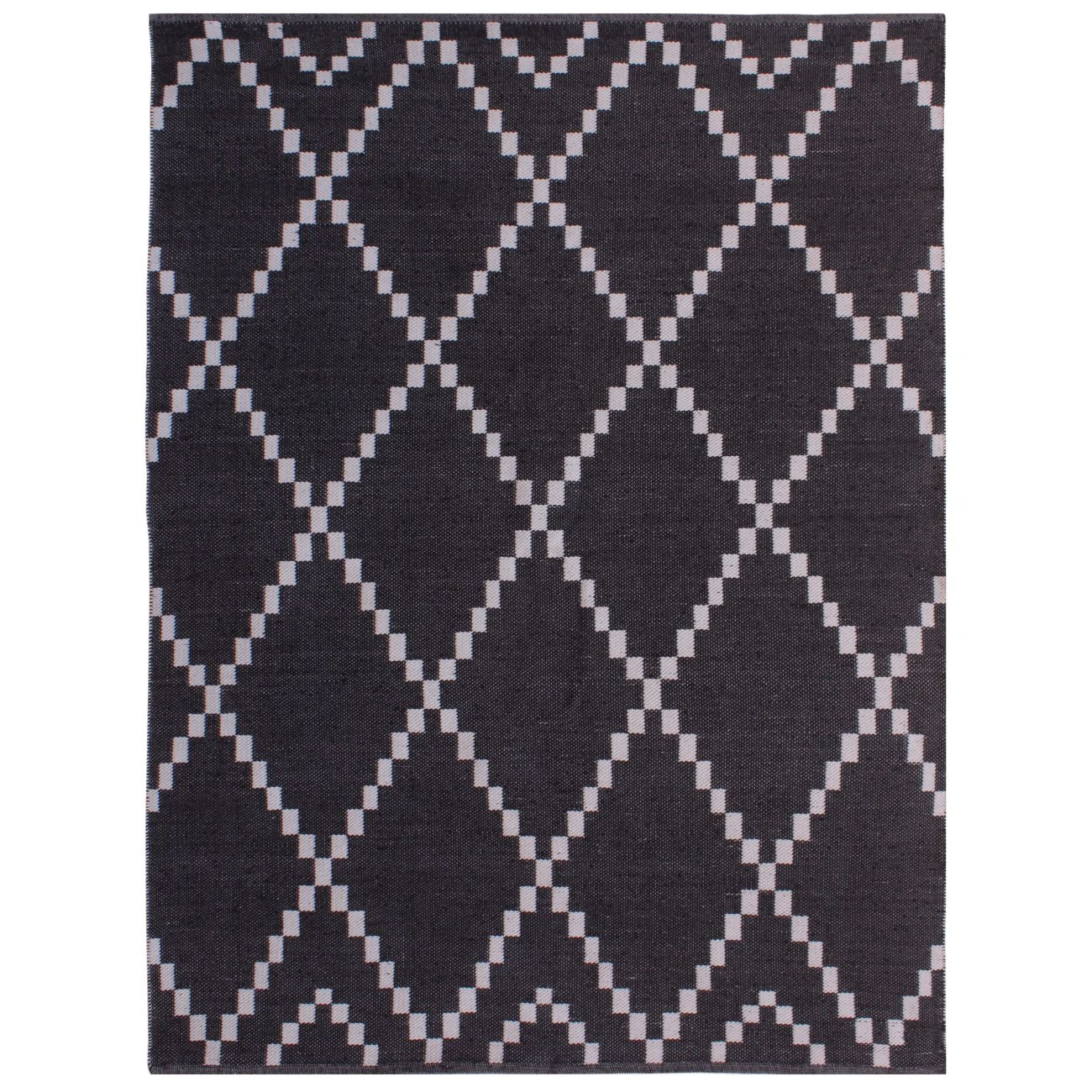 Libra Interiors Laridel Jacquard PET Rug – Charcoal and Ivory - Image 2