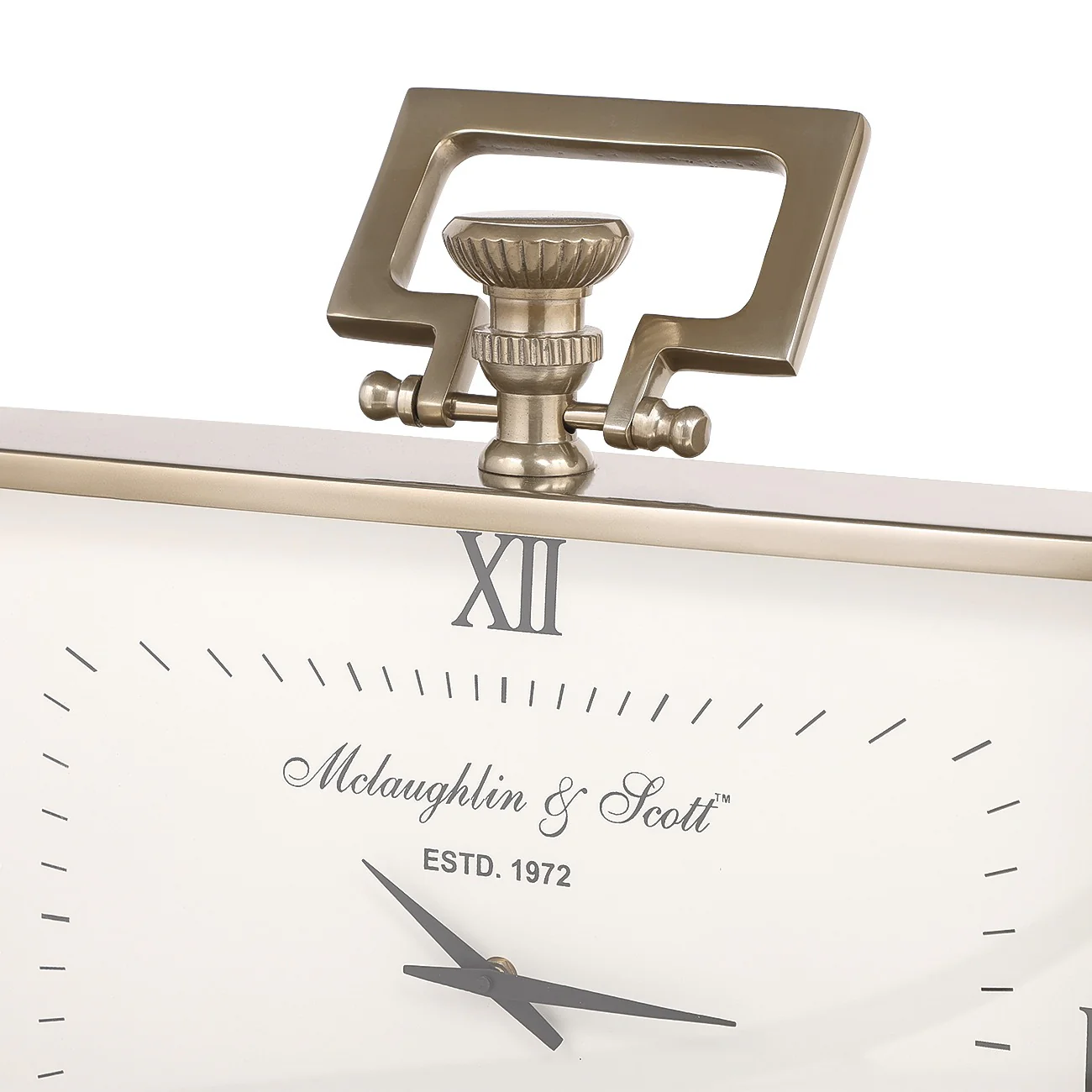 Libra Interiors Latham Brass Clock - Large - Image 4